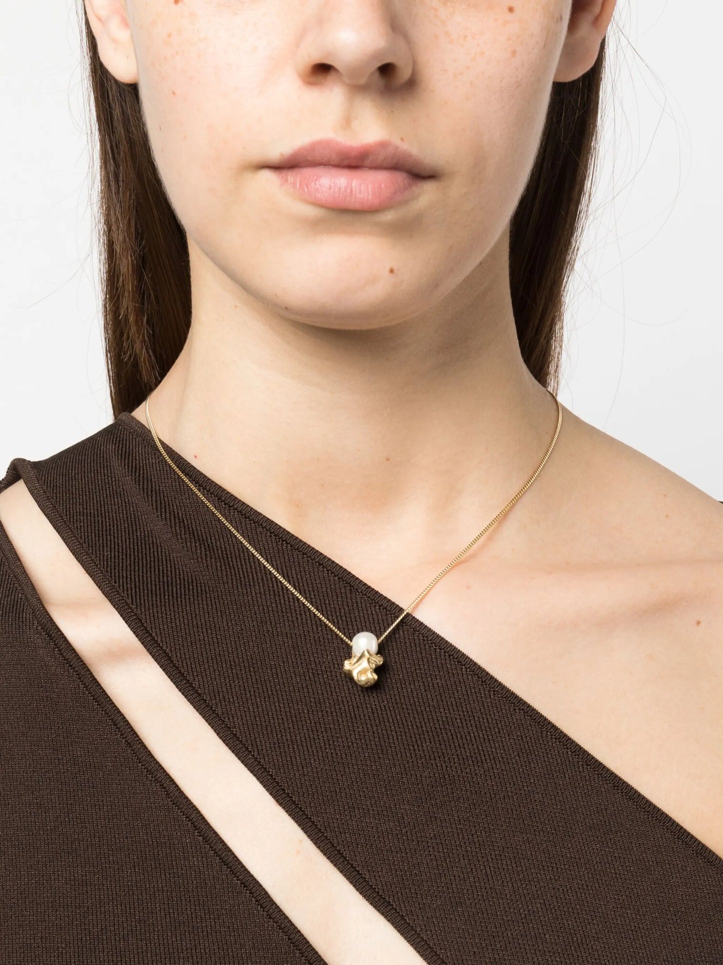 "Notsobig" Crumple gold-plated necklace