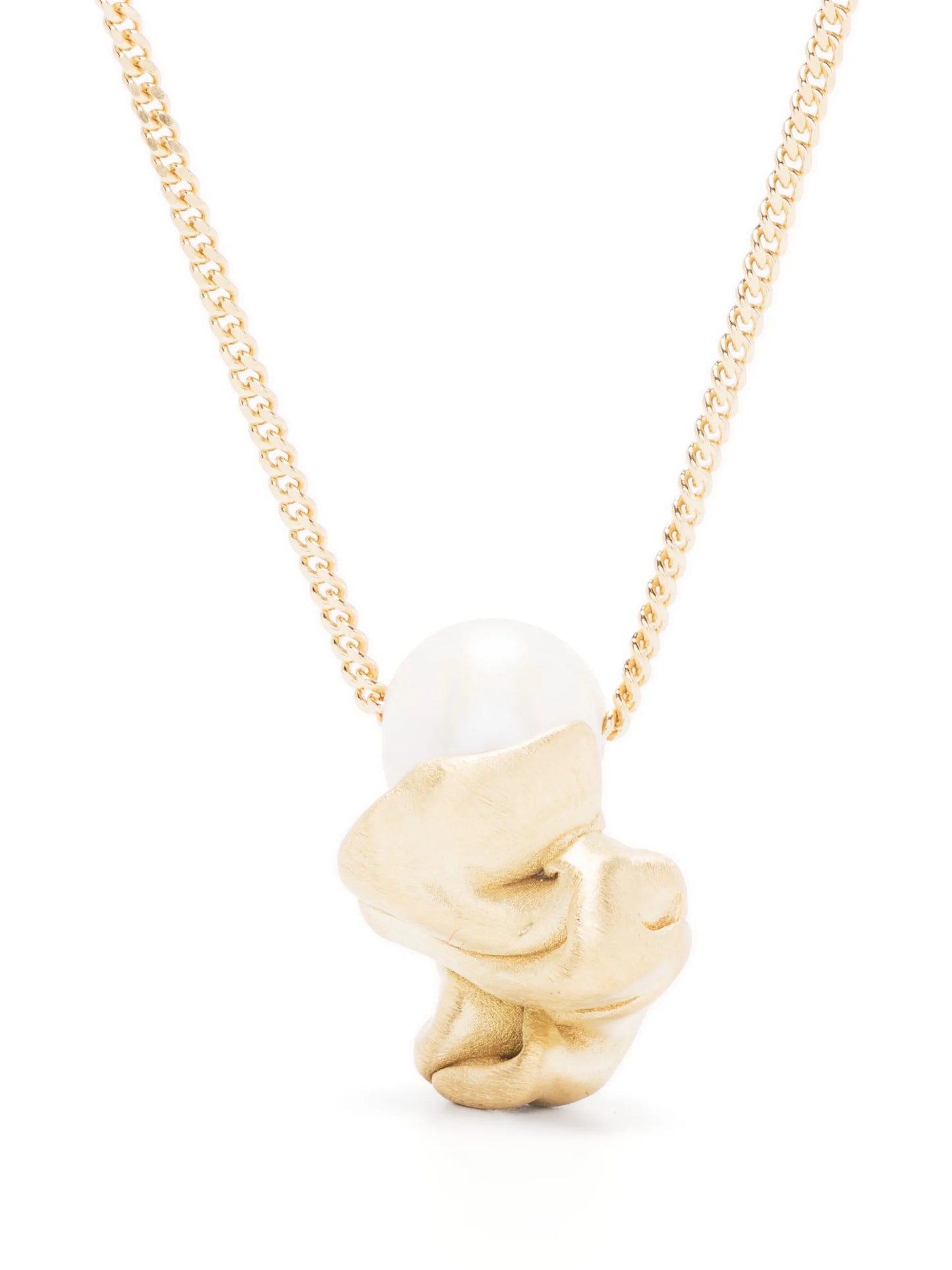 "Notsobig" Crumple gold-plated necklace