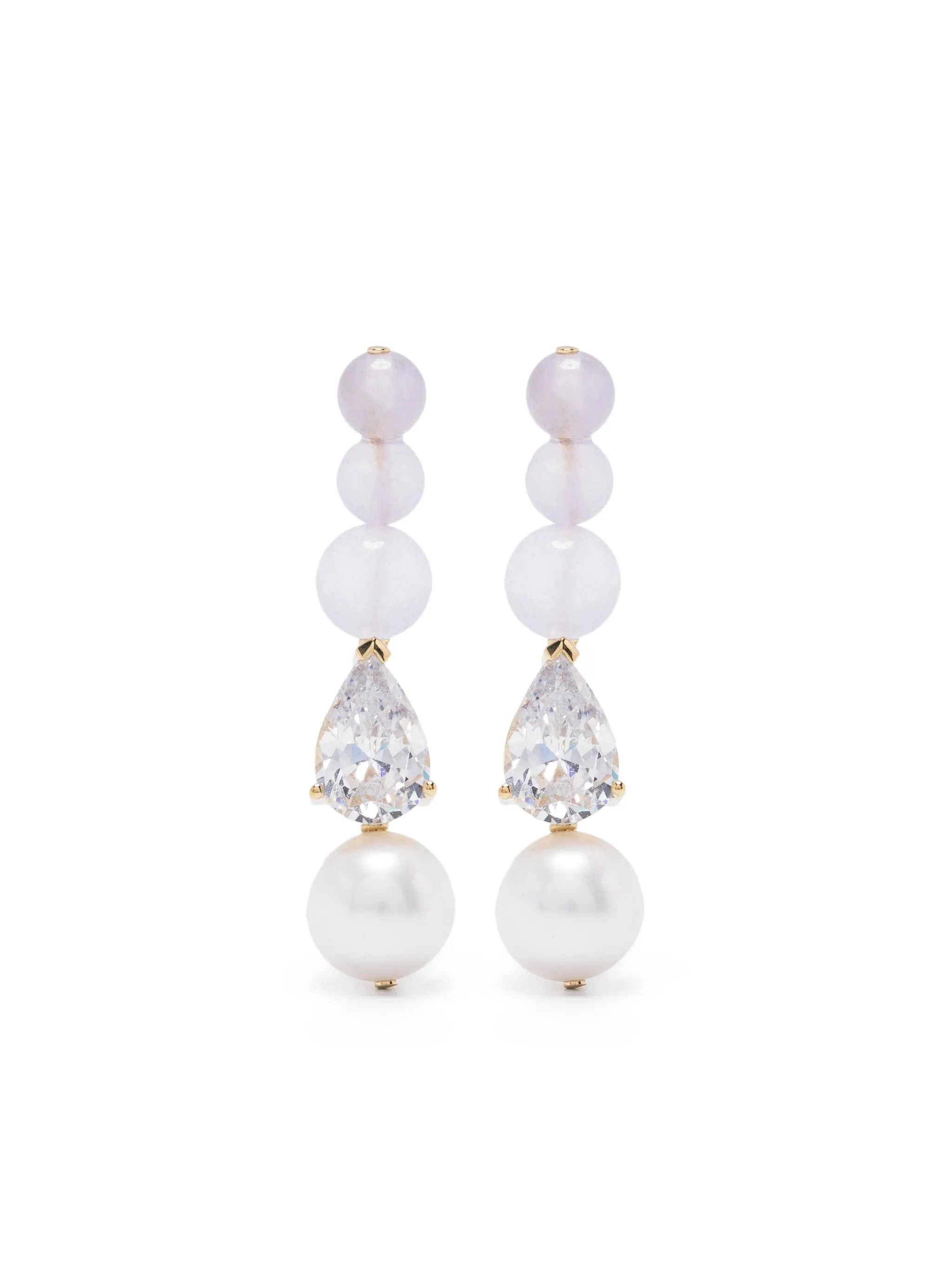 jade-beads drop earrings
