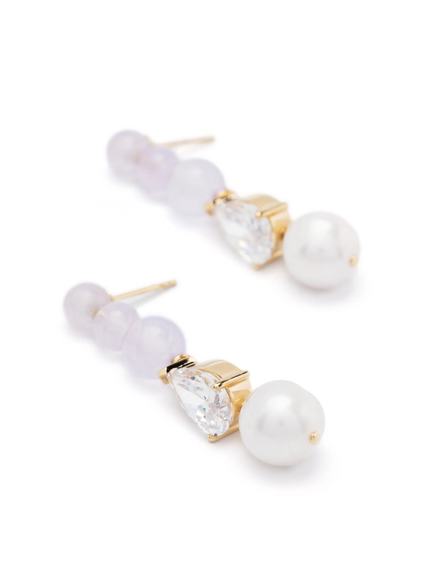 jade-beads drop earrings