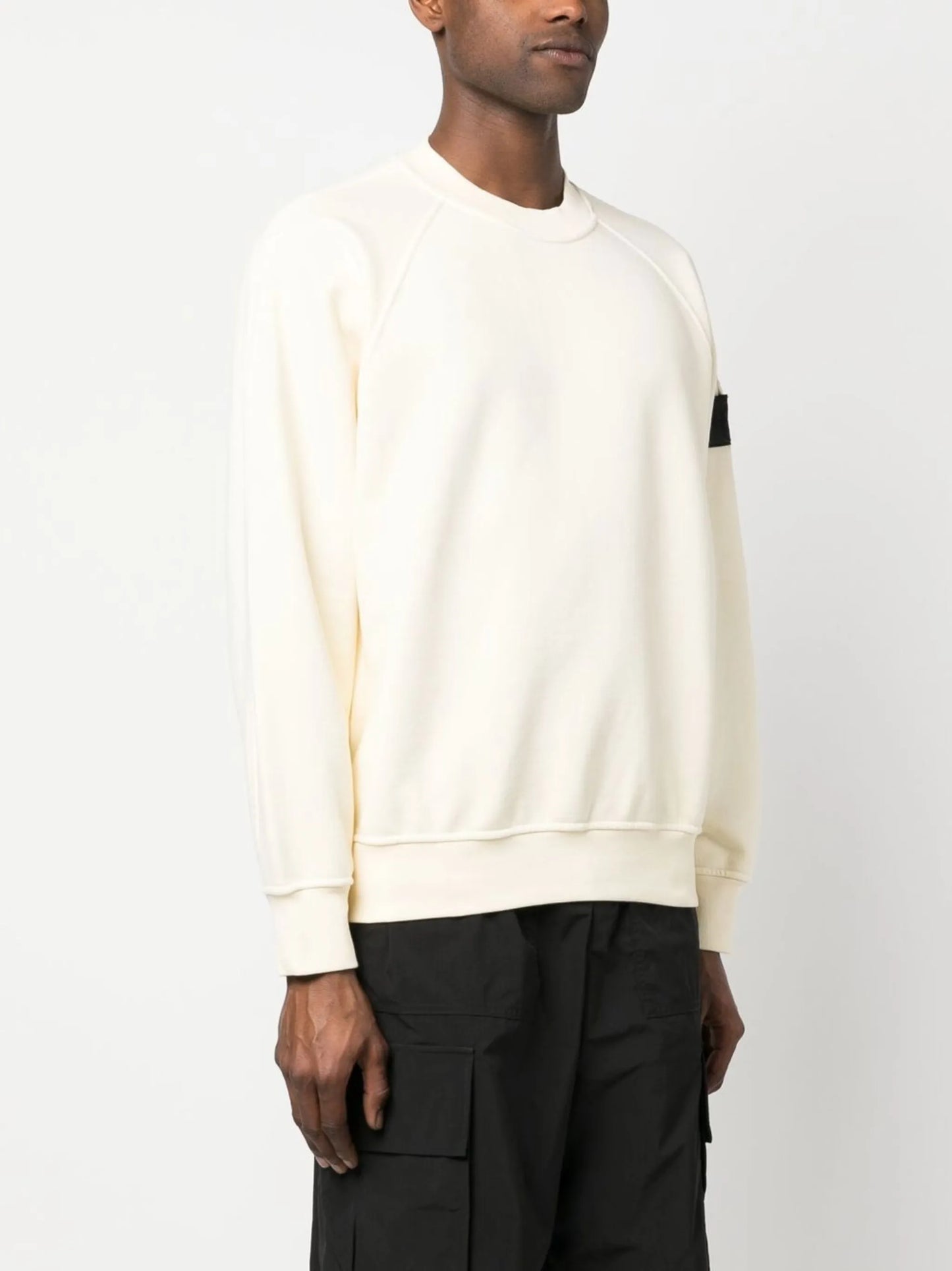 logo-patch cotton jumper
