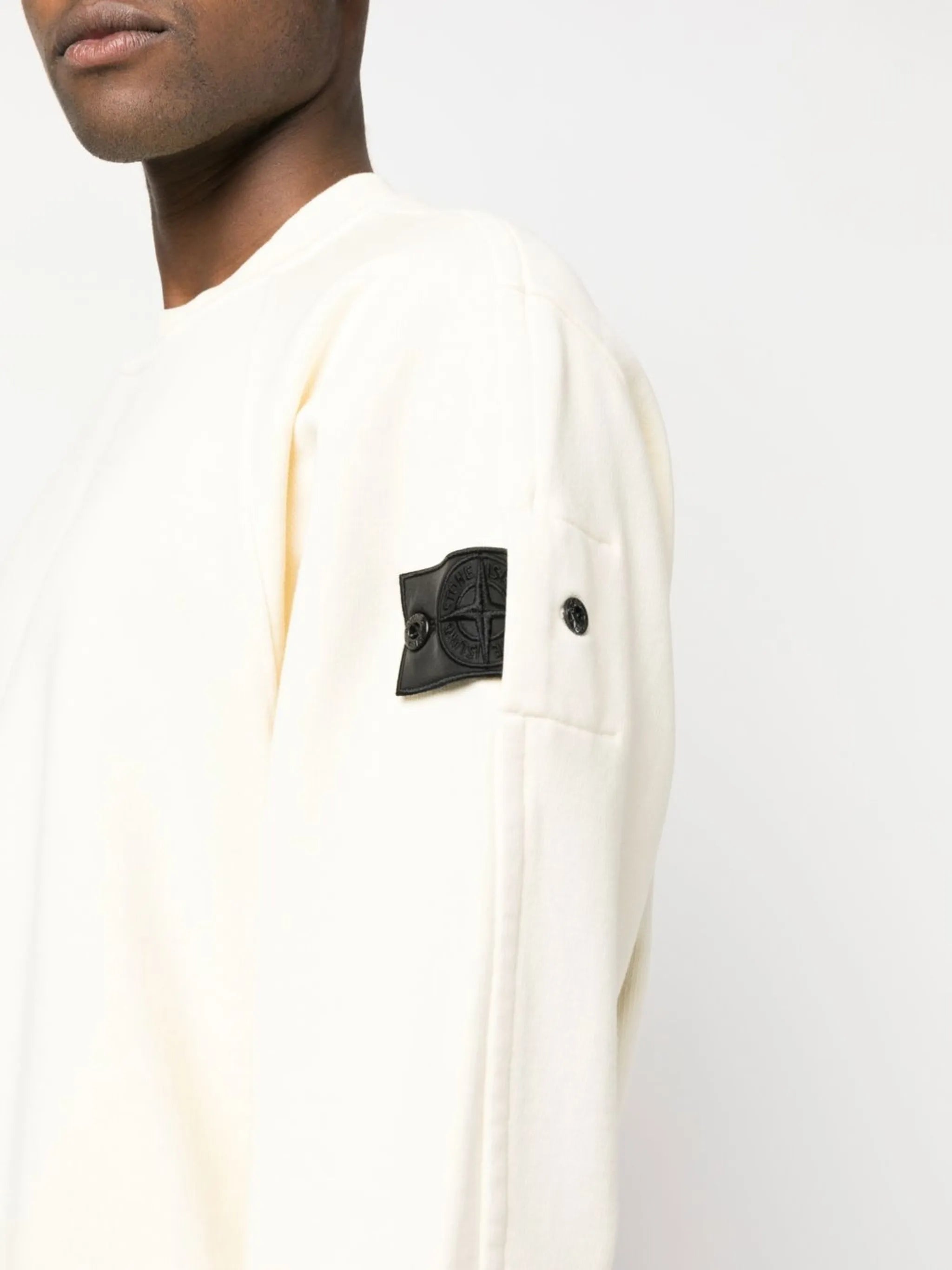 logo-patch cotton jumper