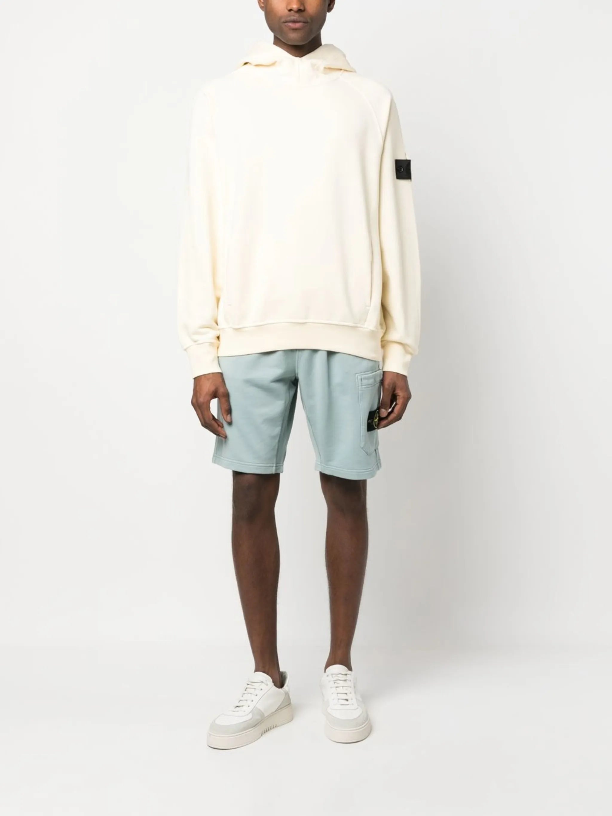 Compass-motif cotton shorts