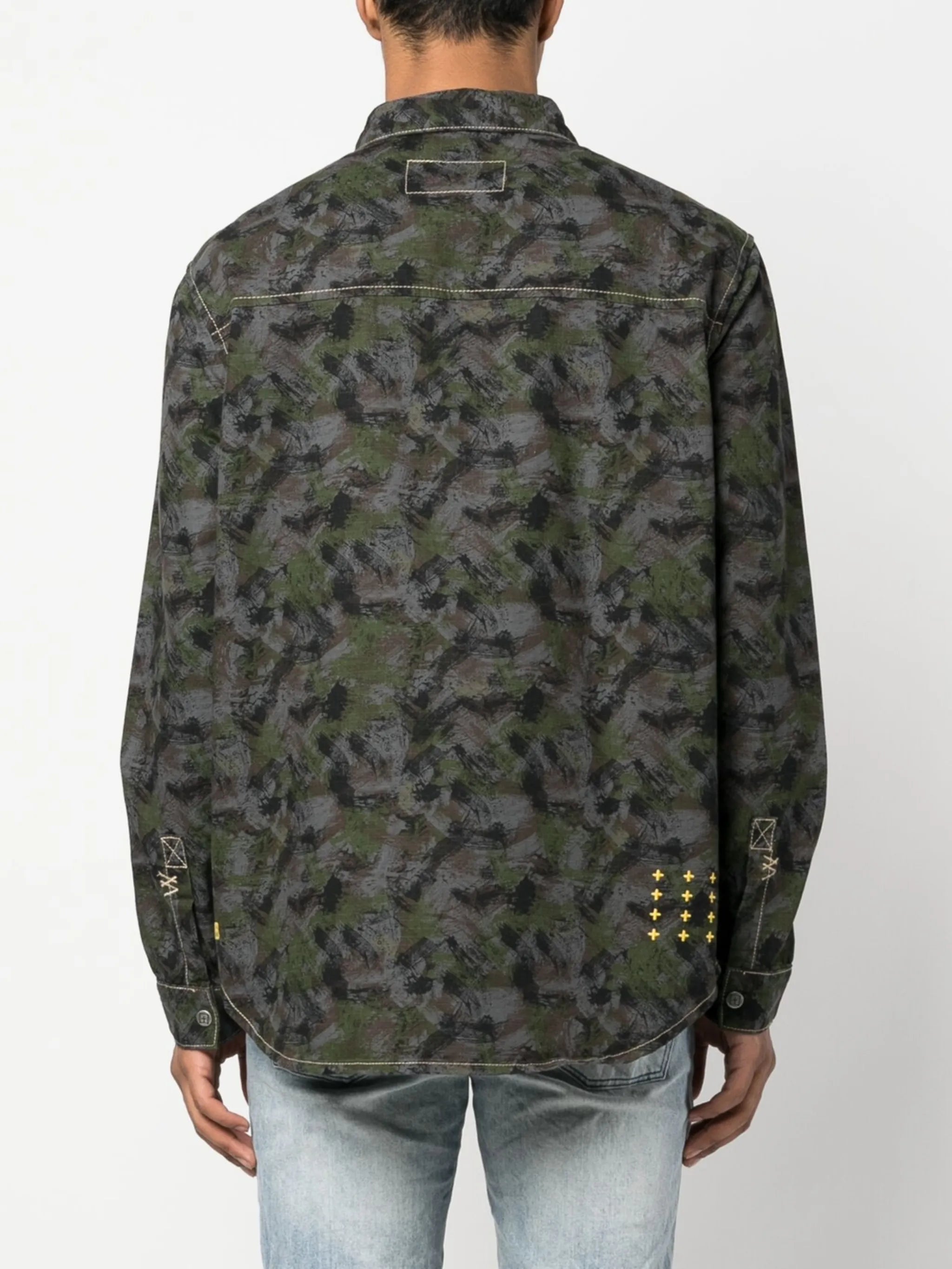 graphic-print cotton shirt