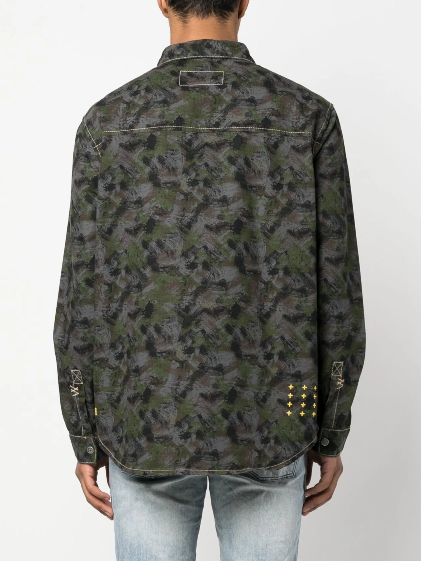 graphic-print cotton shirt