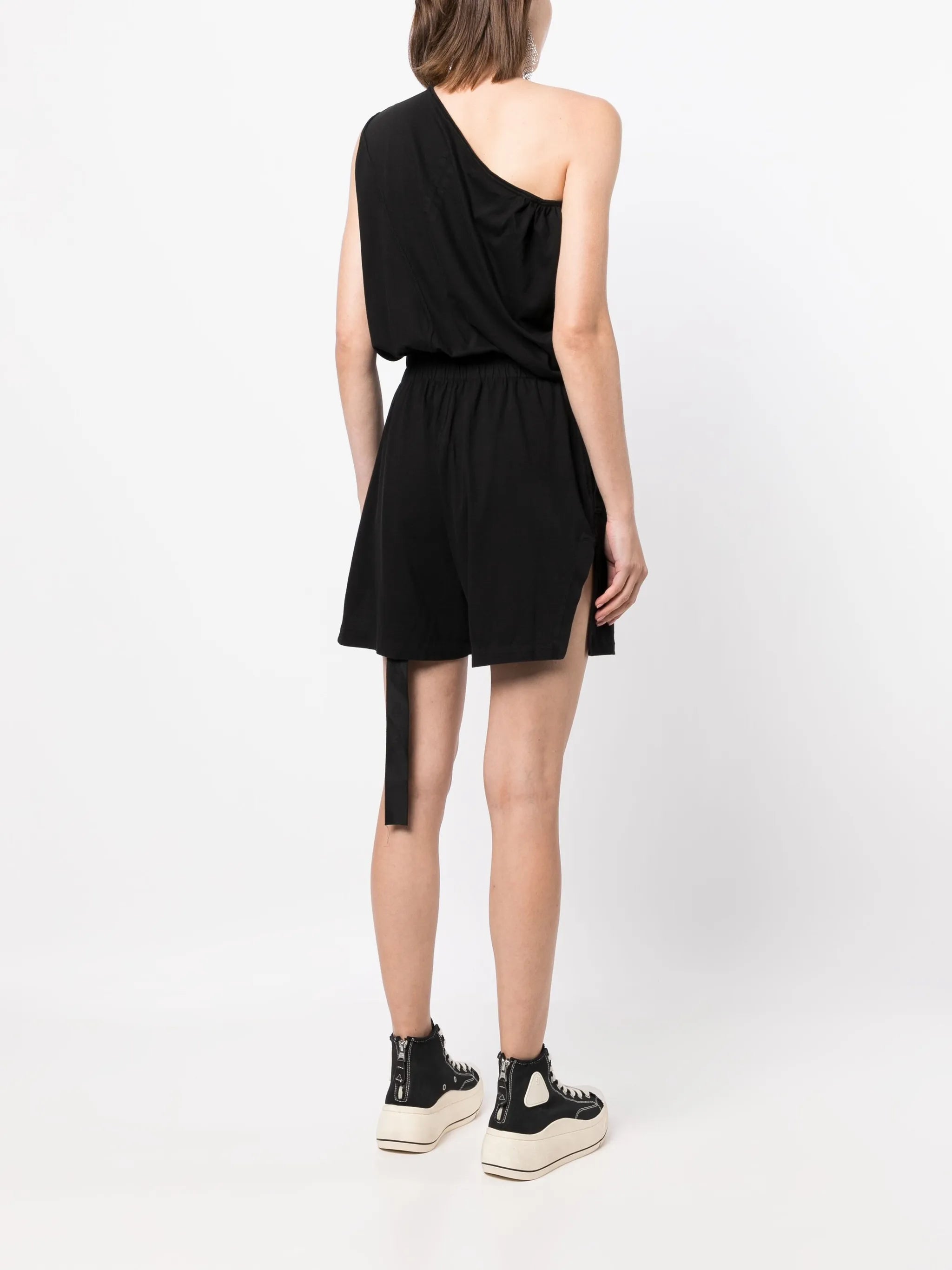 one-shoulder cotton playsuit