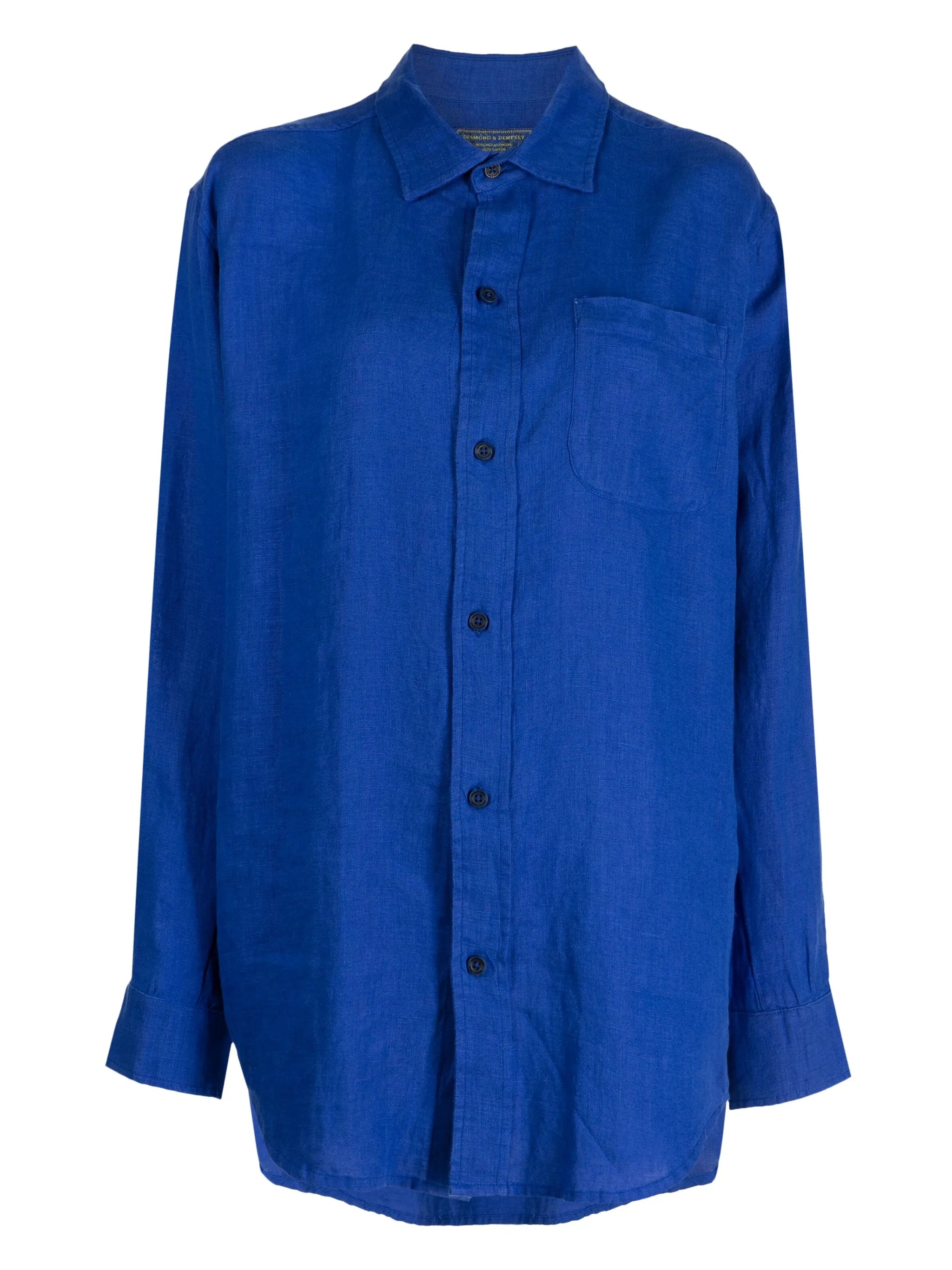 oversize long-sleeved cotton shirt