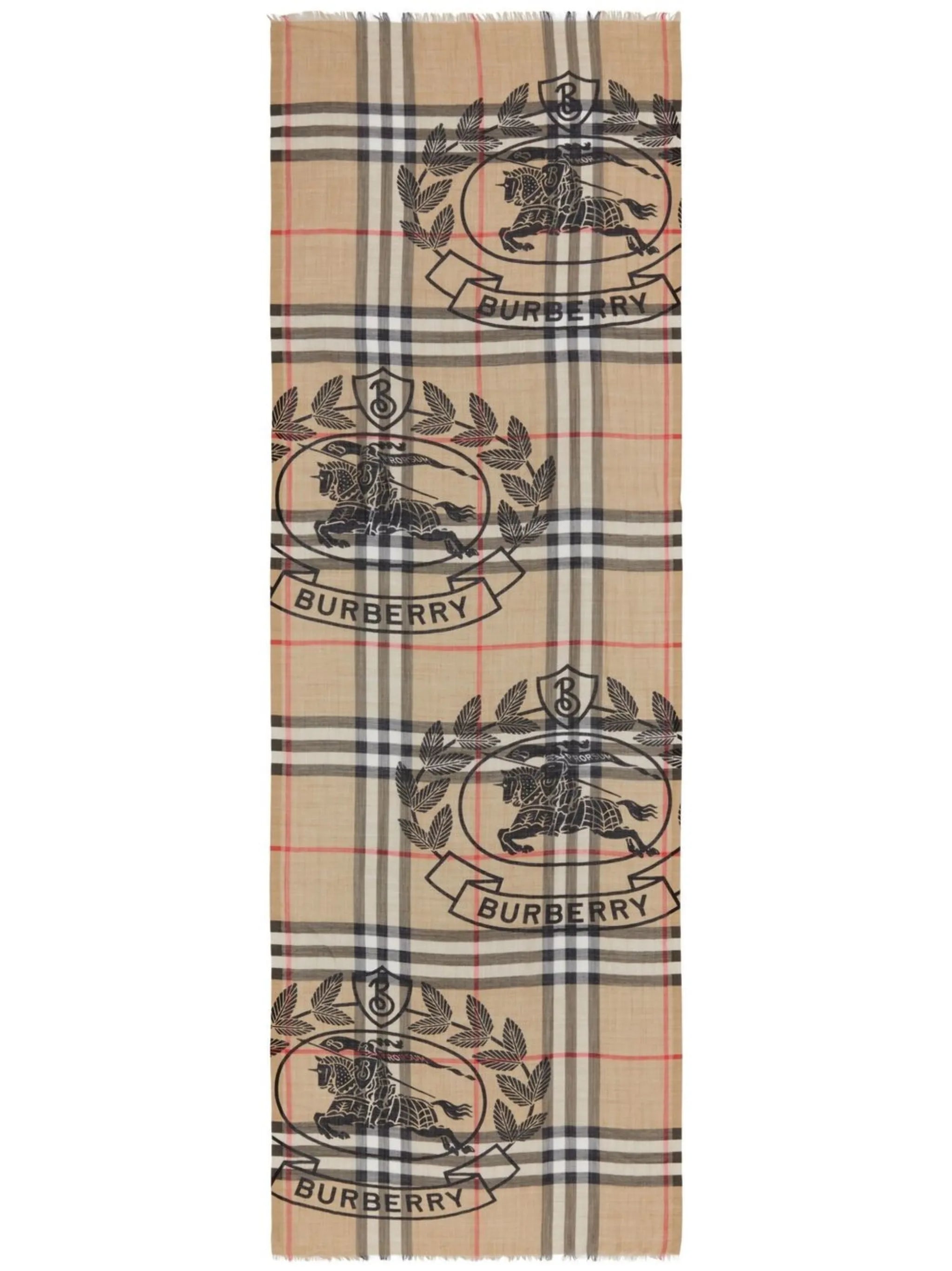monogram logo skinny scarf