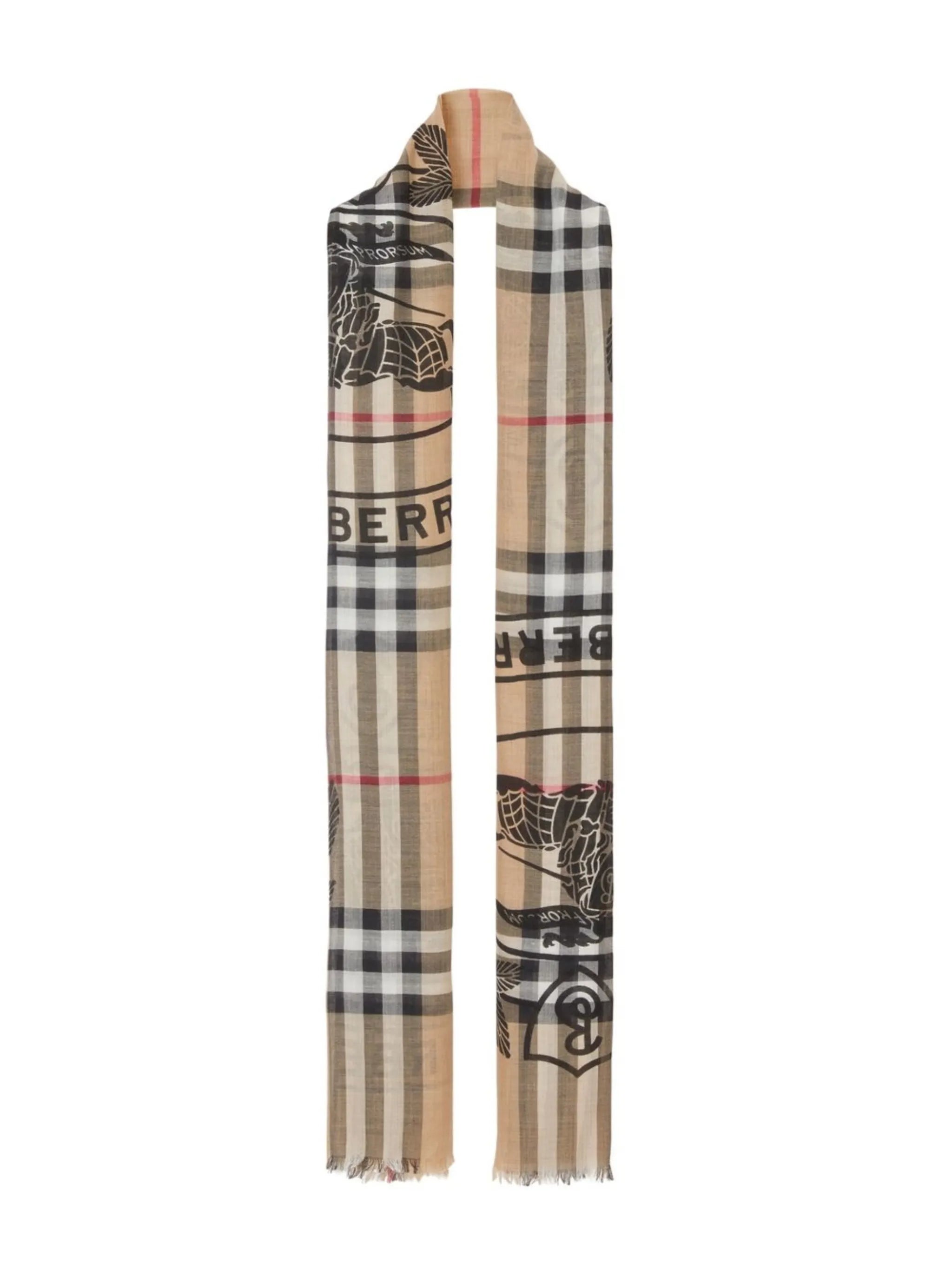 monogram logo skinny scarf