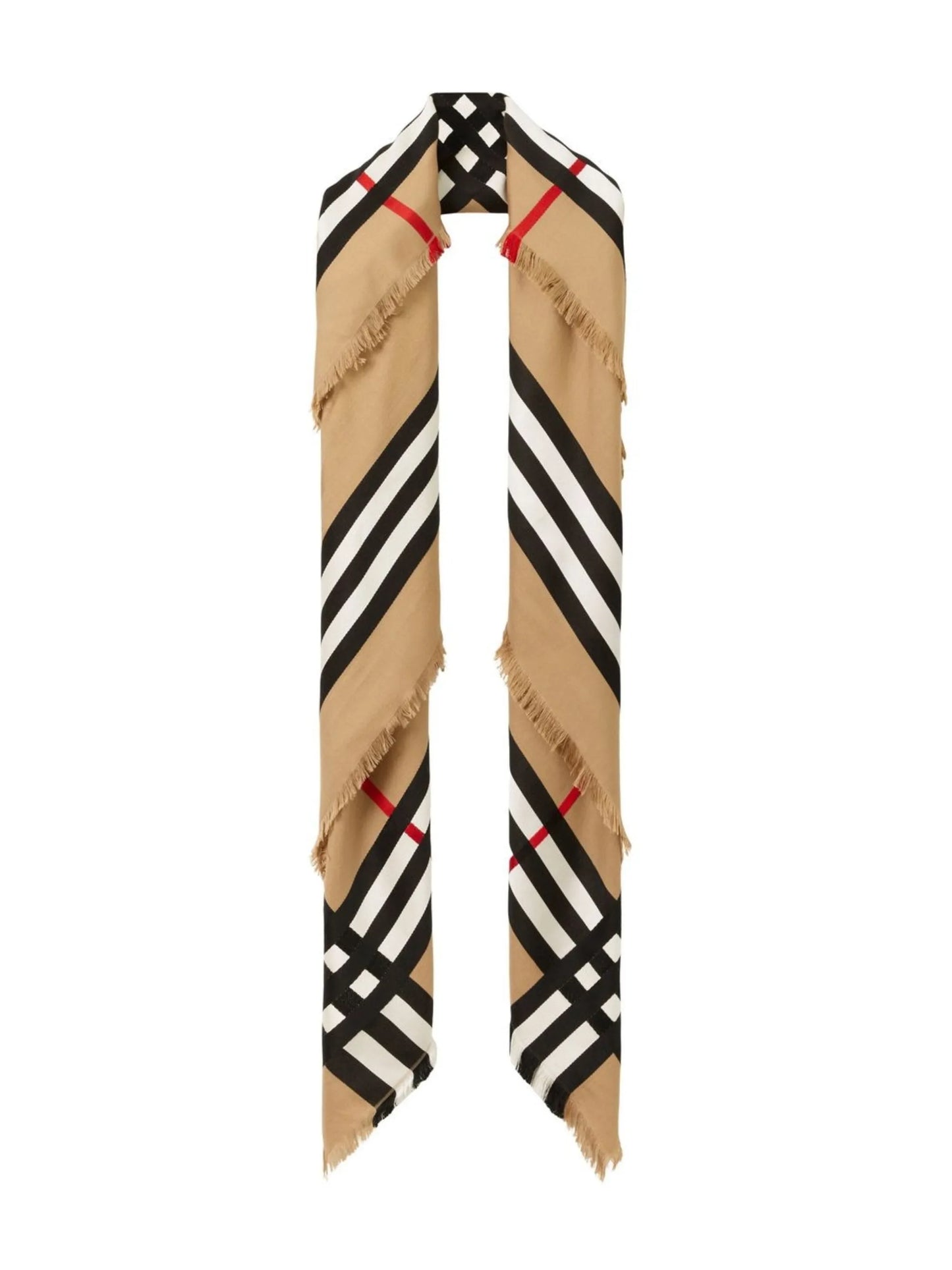 crest debossed-logo scarf