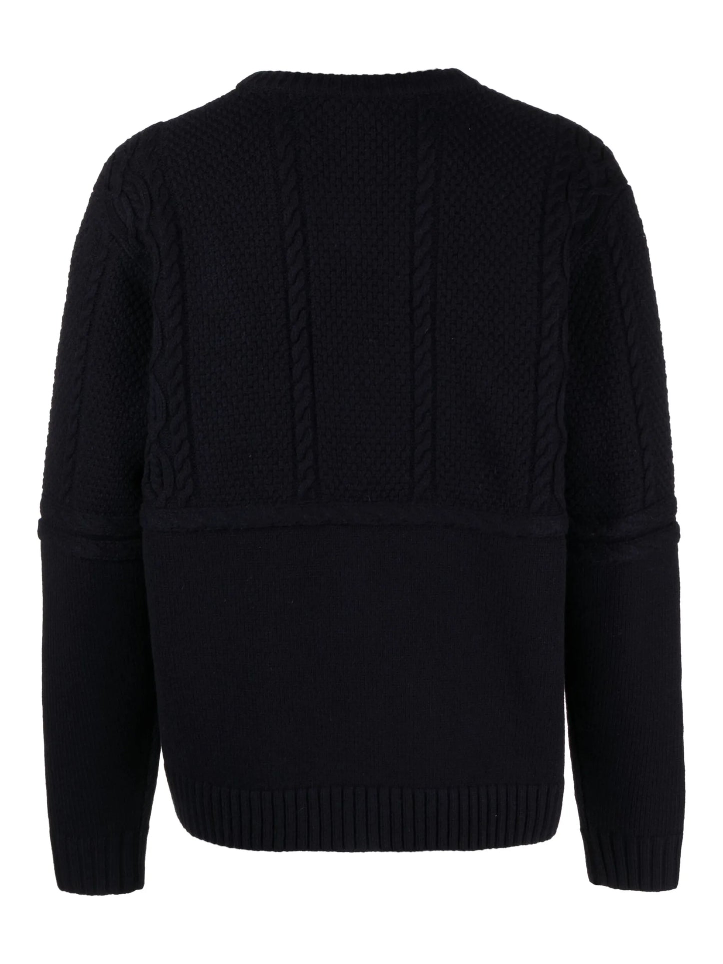 cable-knit panelled cardigan