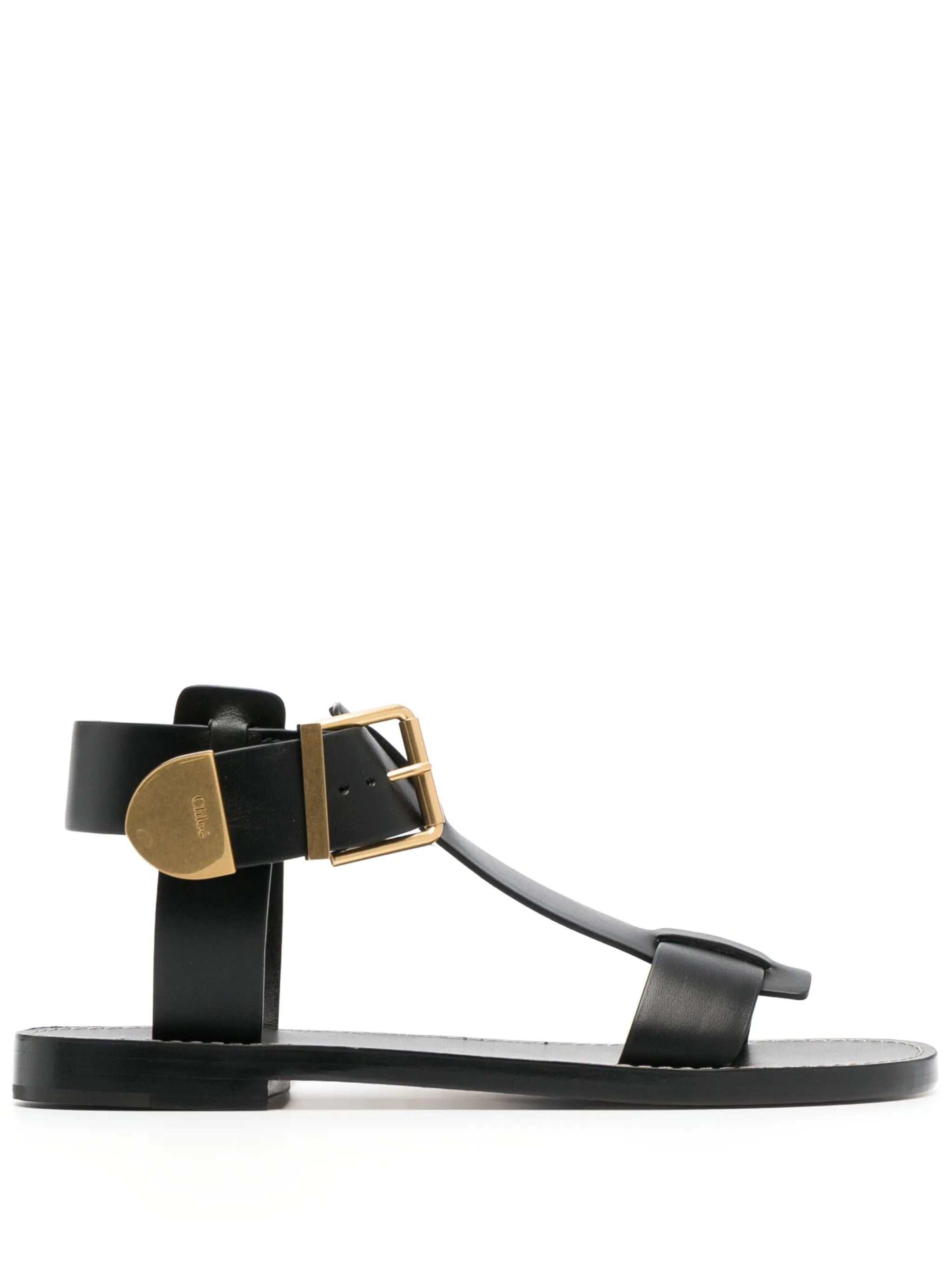 Rebecca buckled leather sandals