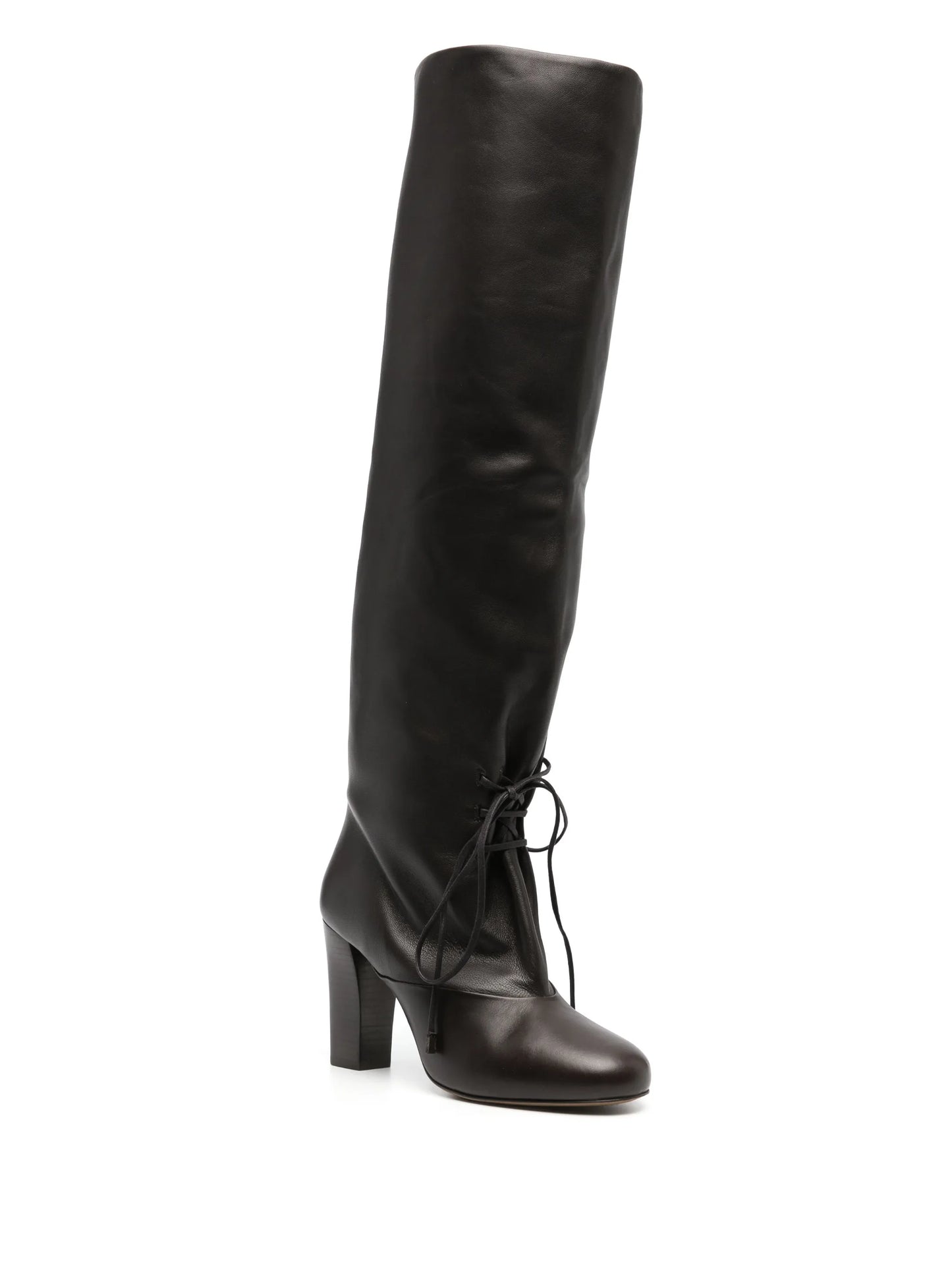 80mm leather knee-high boots