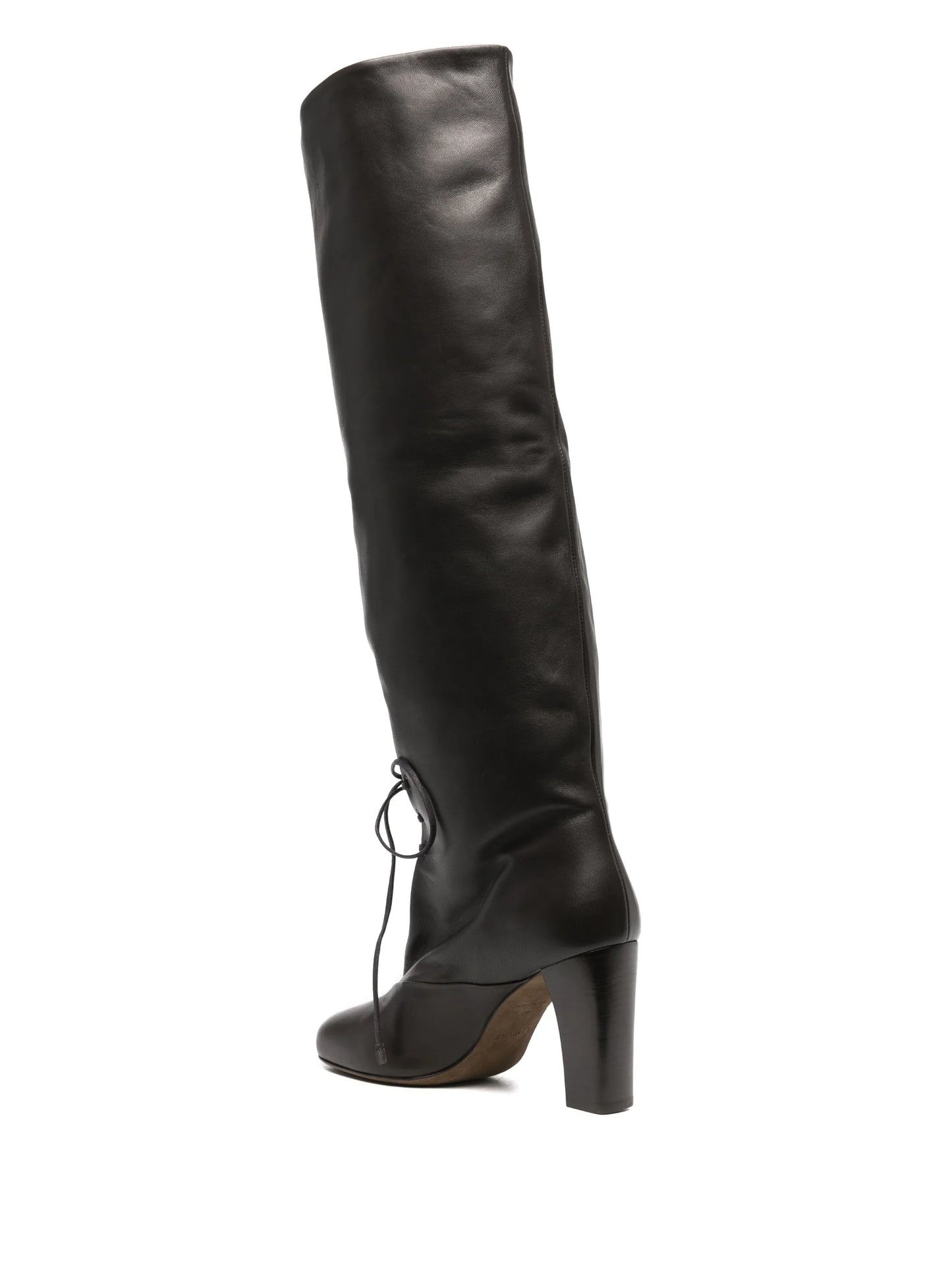 80mm leather knee-high boots