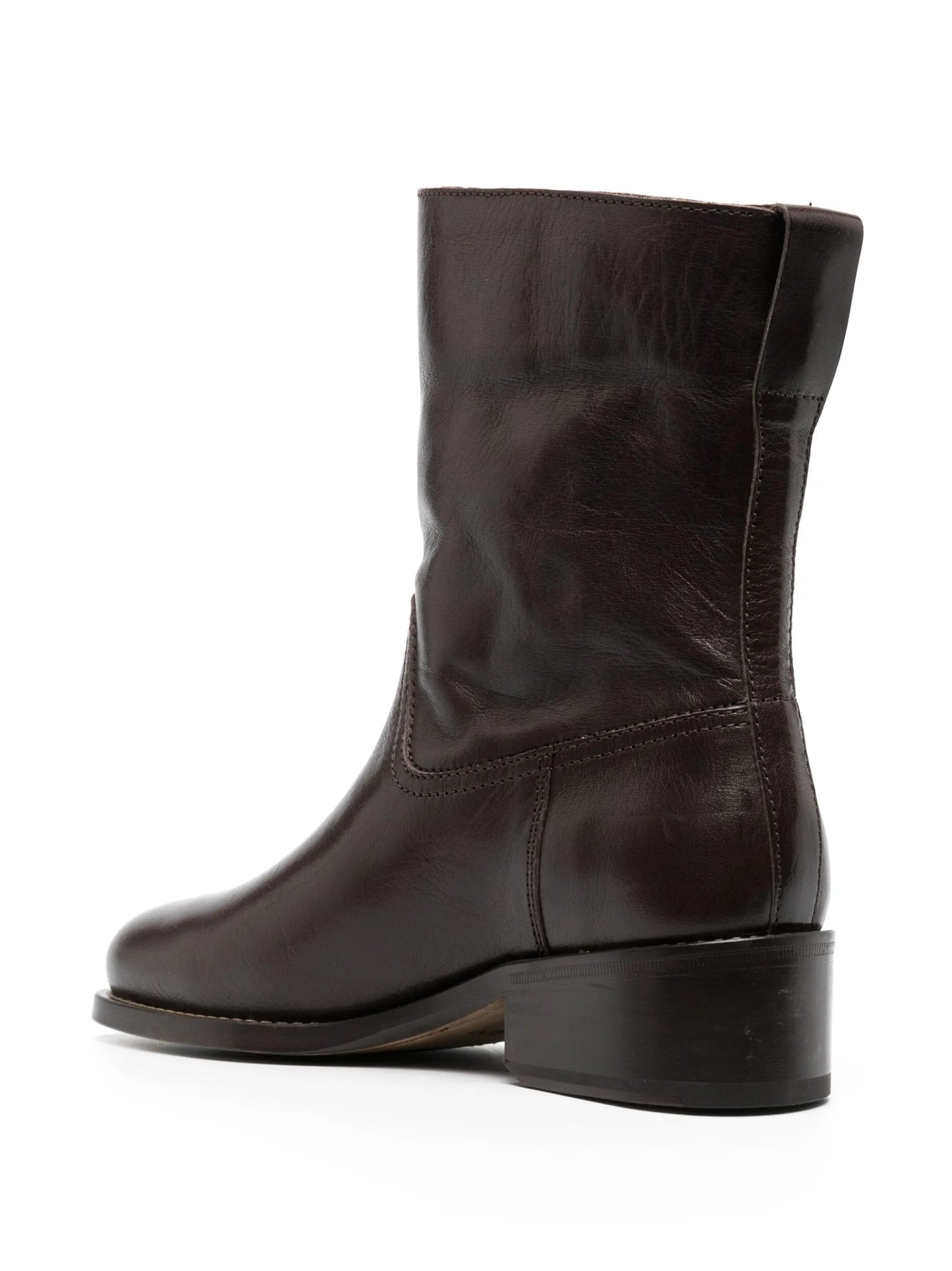 ankle-length leather boots