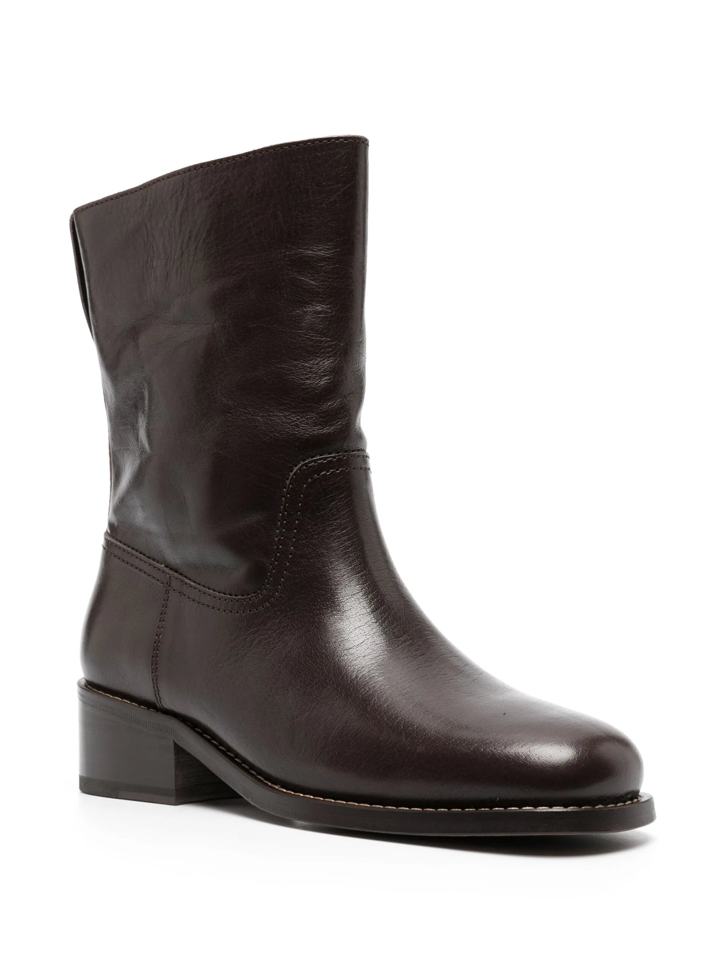 ankle-length leather boots