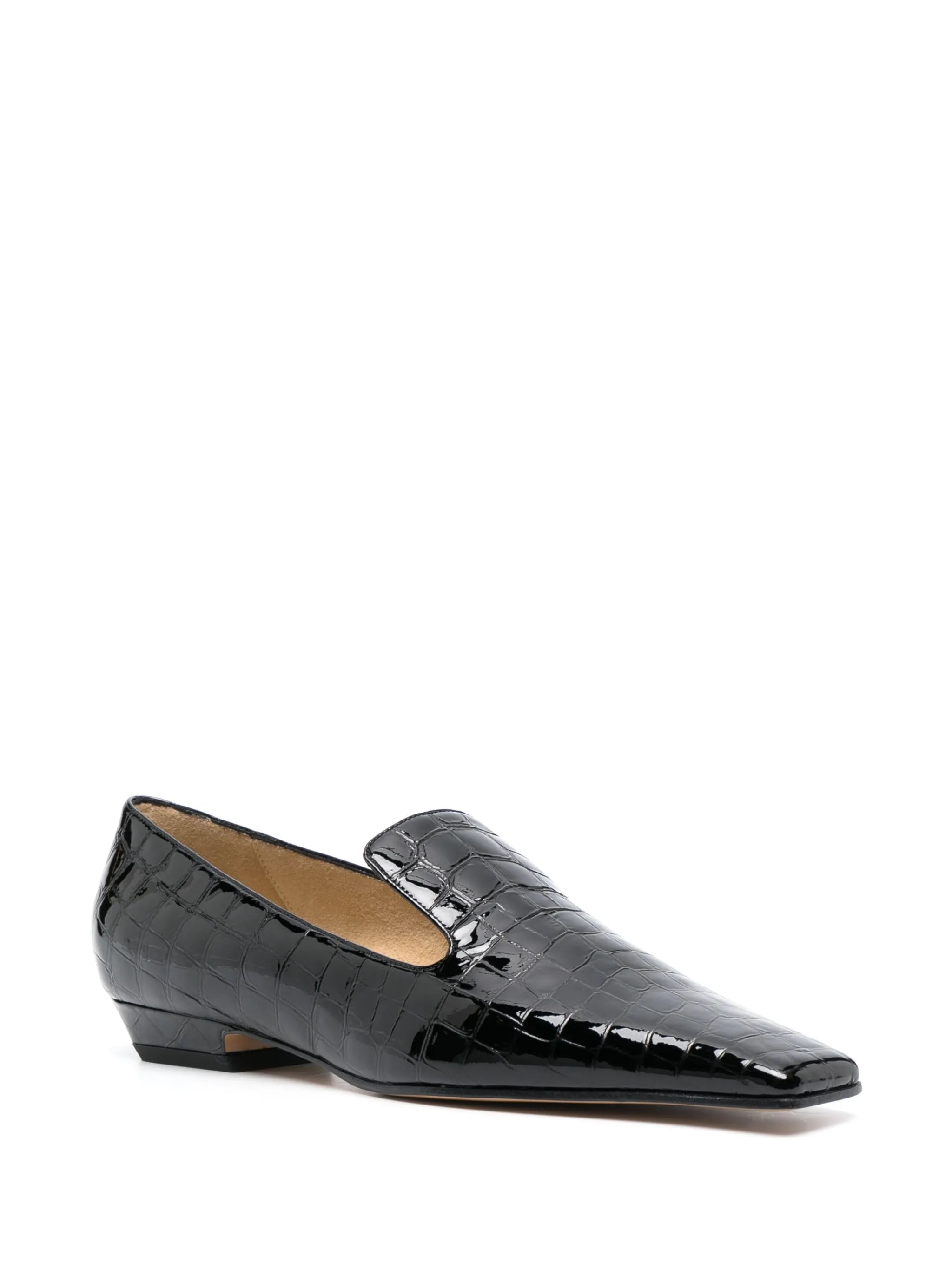 Marfa crocodile-effect leather loafers