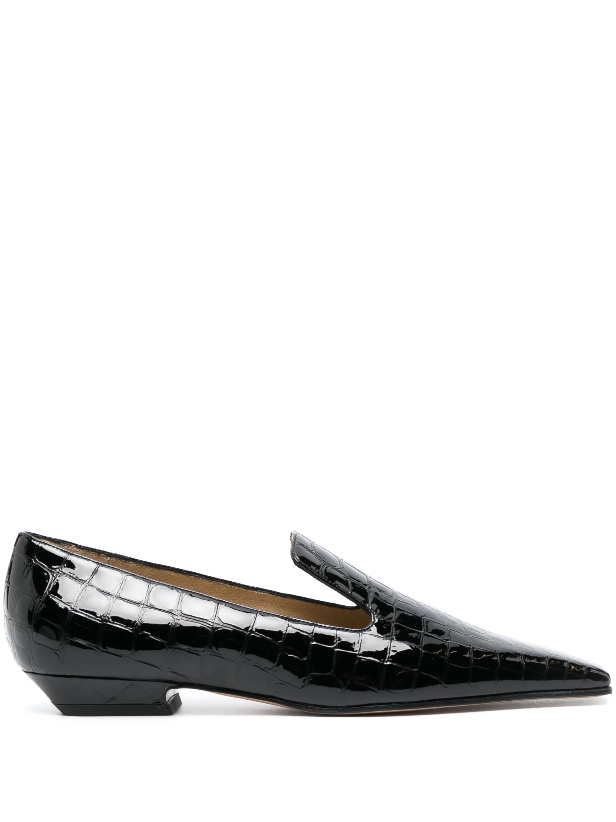 Marfa crocodile-effect leather loafers