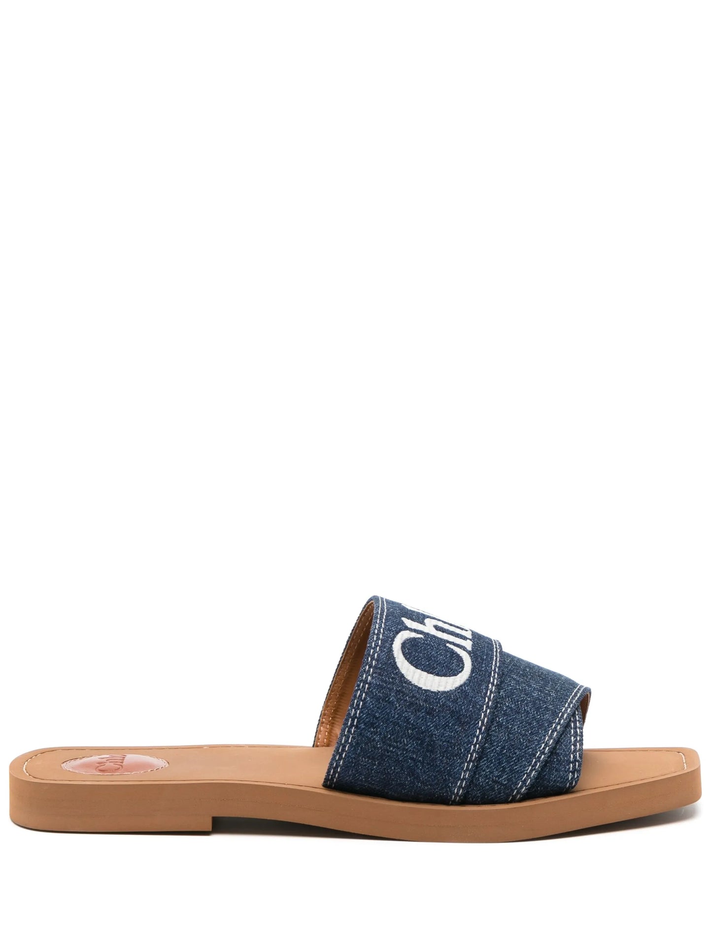 Woody denim flat sandals