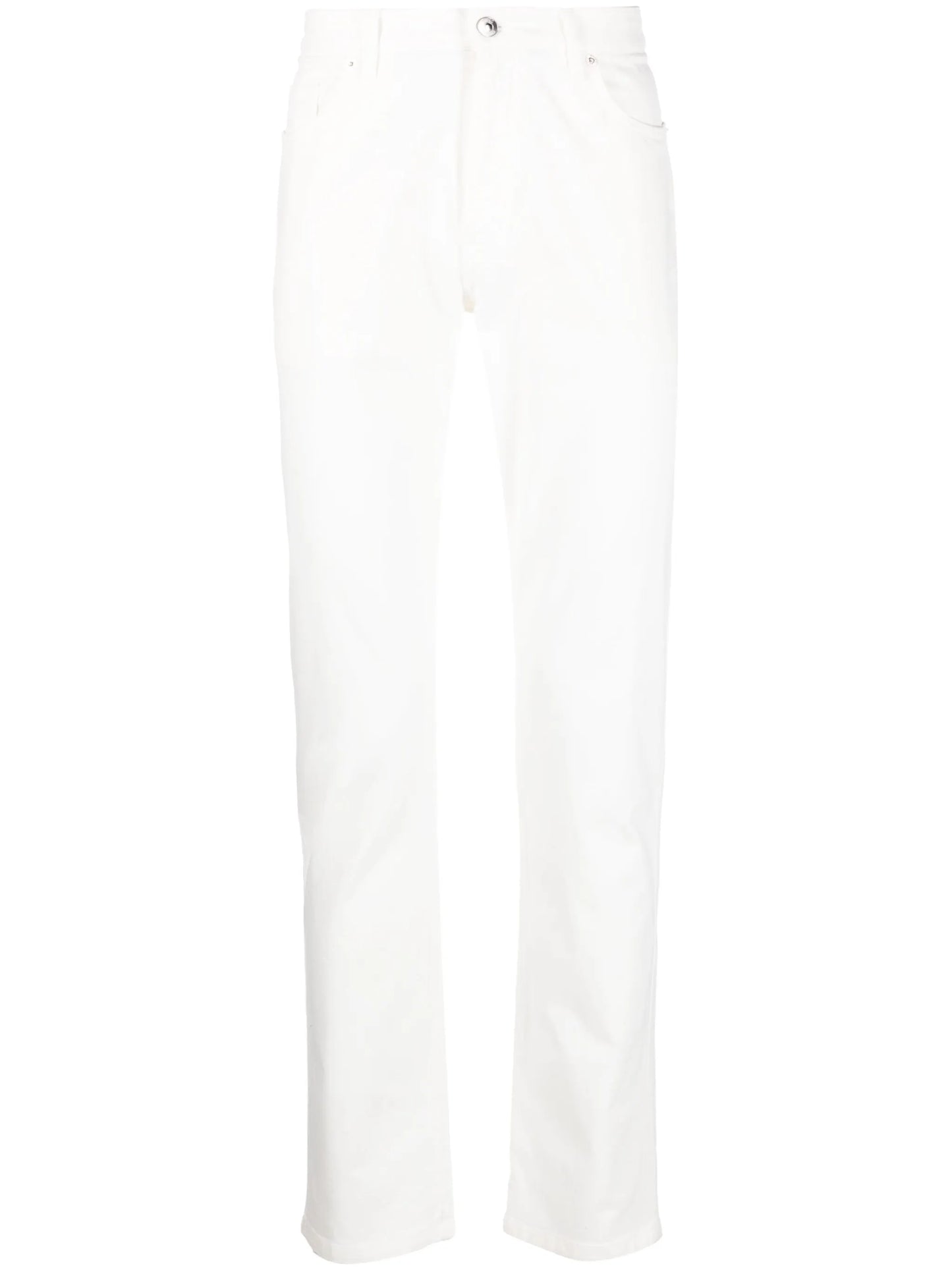 slim-cut gabardine trousers