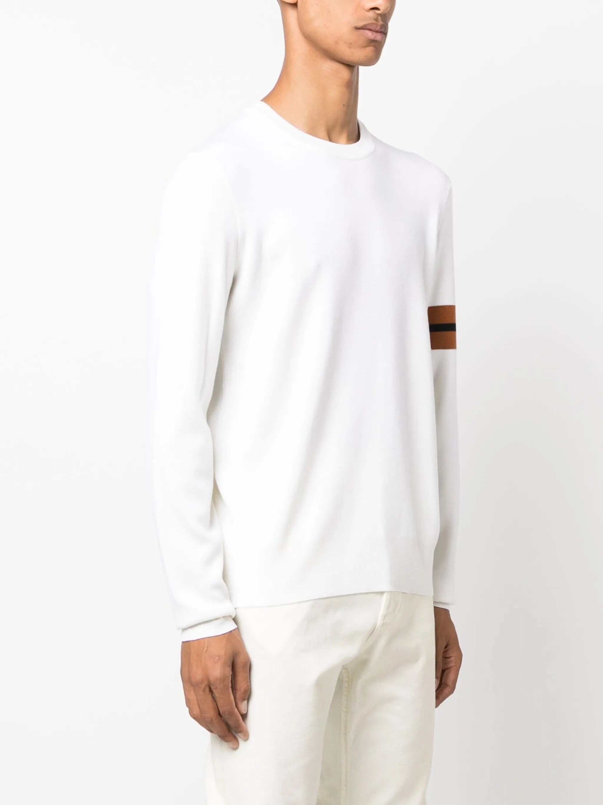 stripe-trim detail jumper