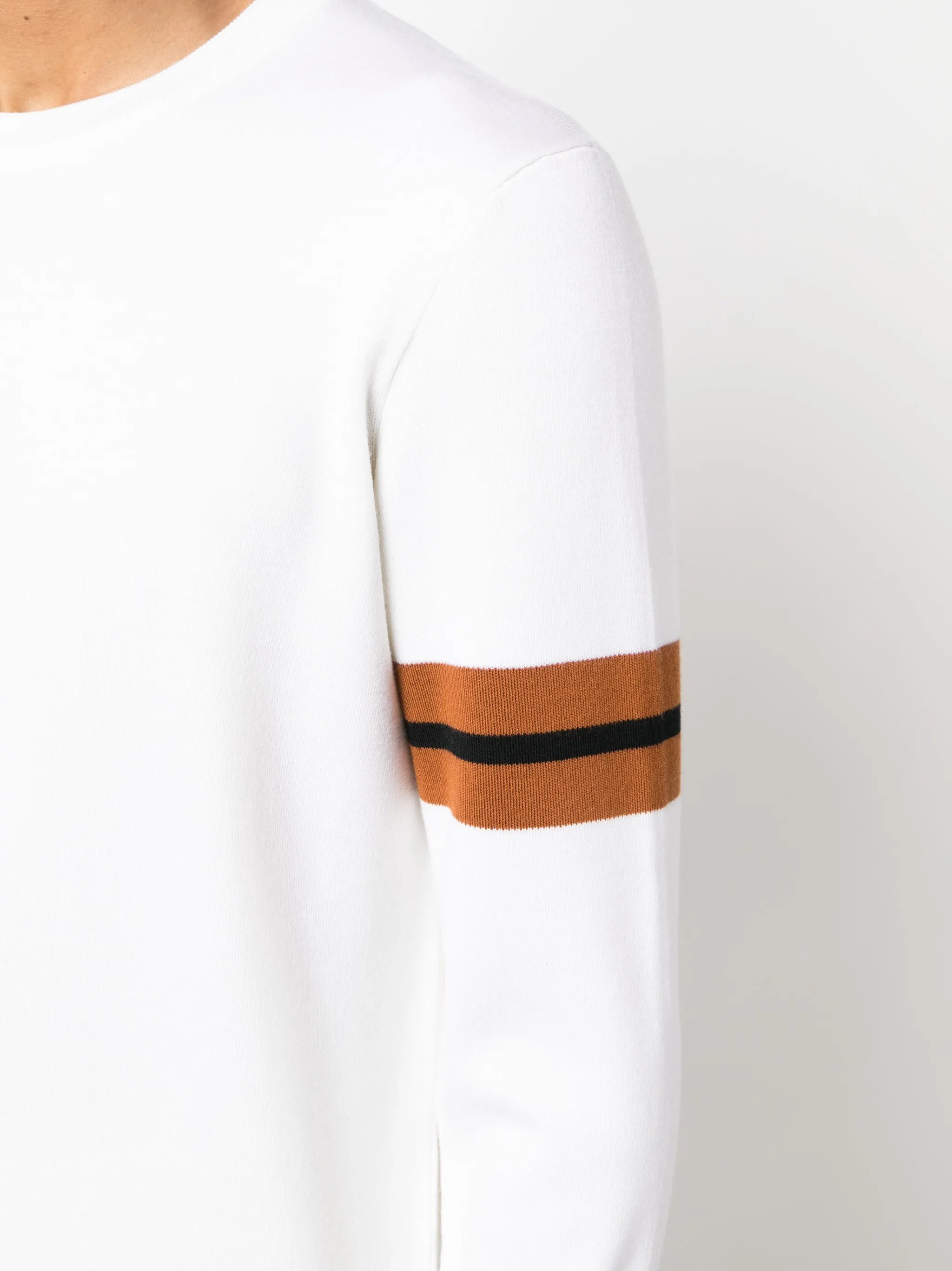 stripe-trim detail jumper