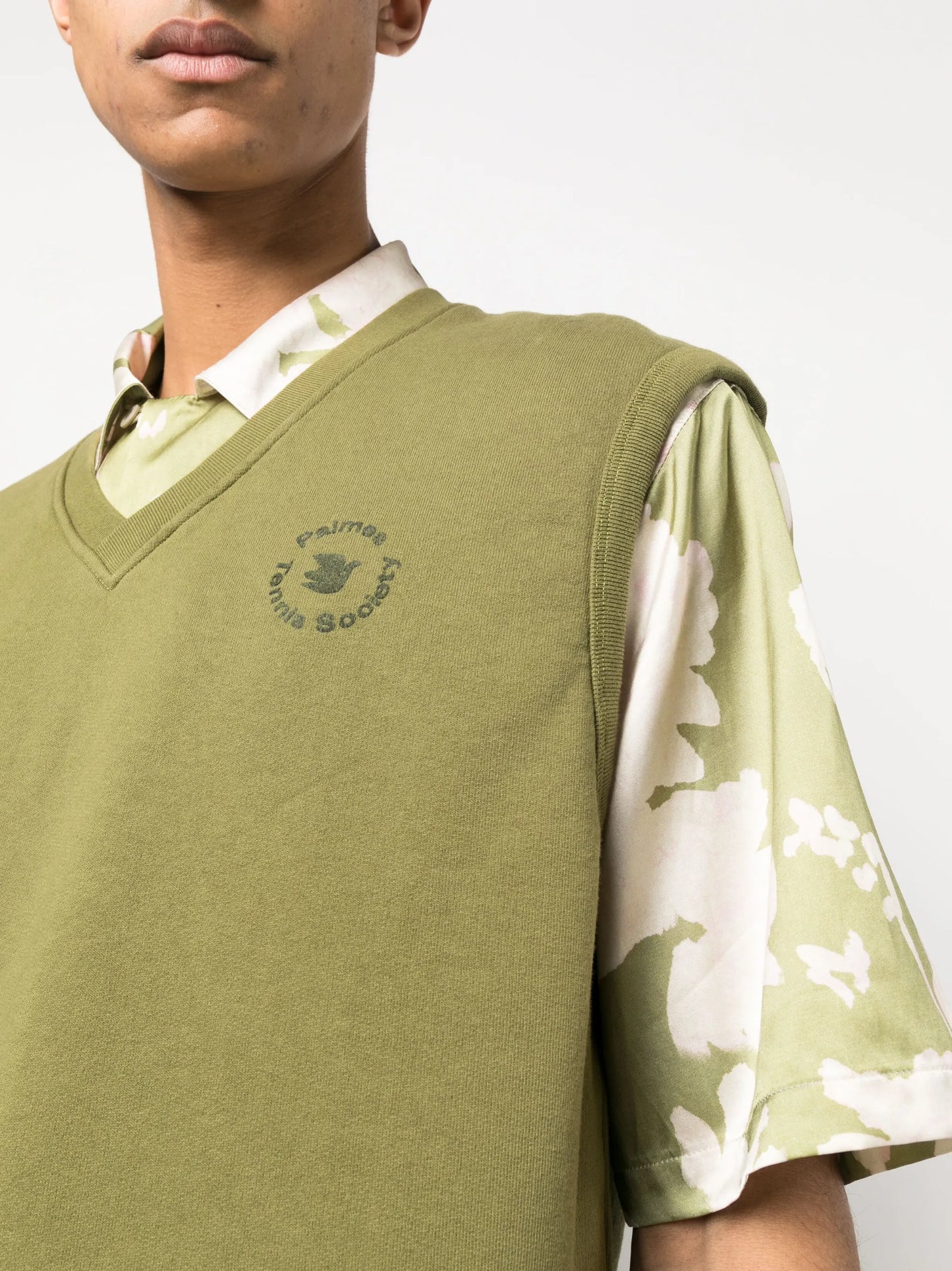 Leo logo-print knitted vest