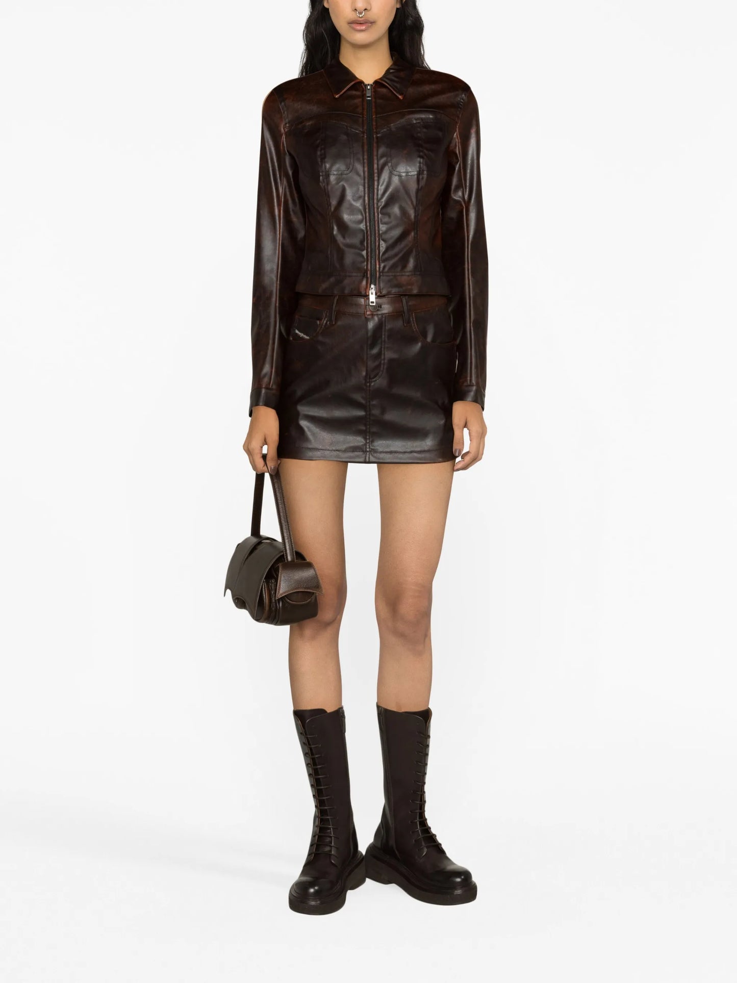 faux-leather jacket
