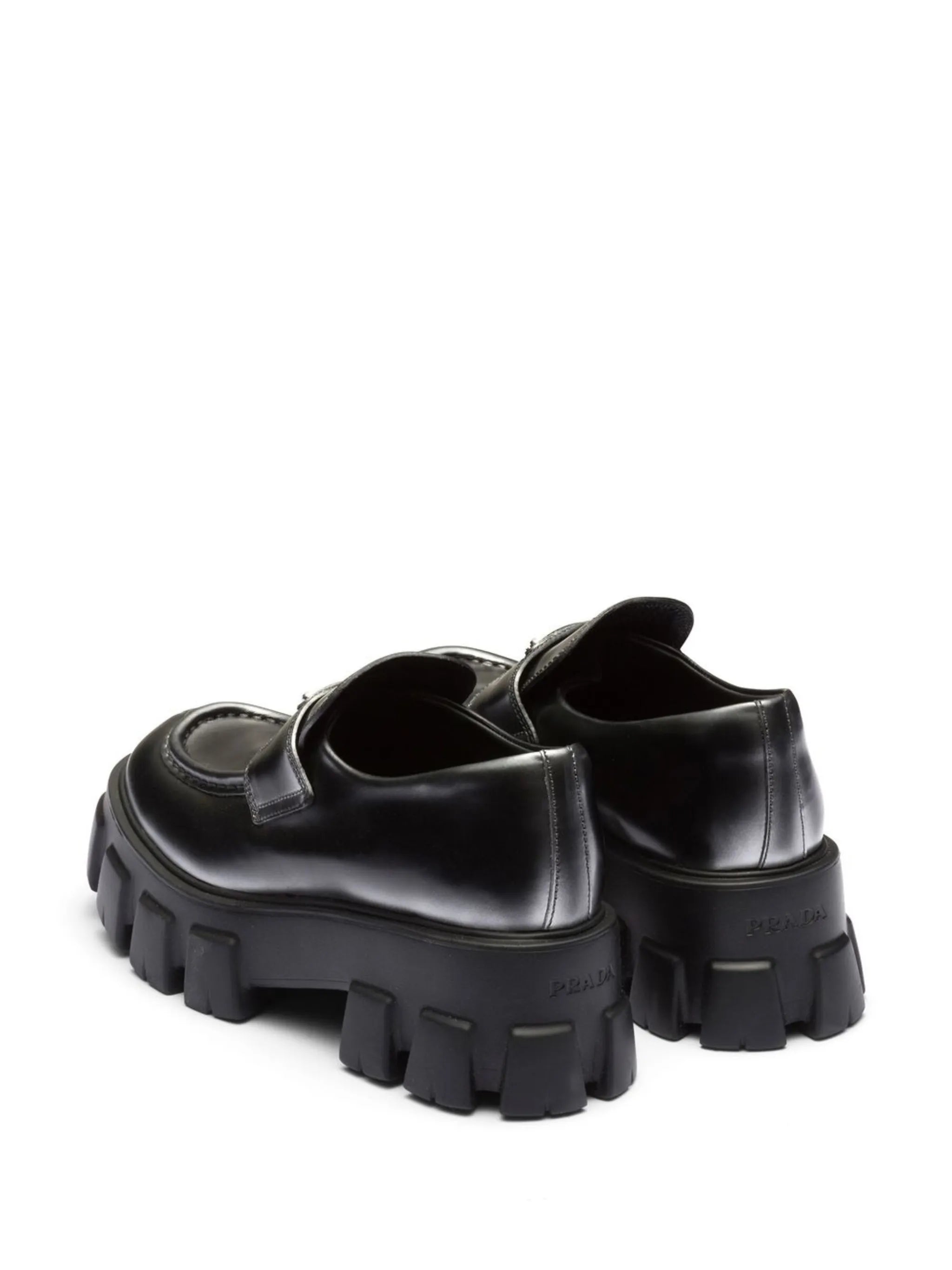 Moonlith ombré-effect leather loafers