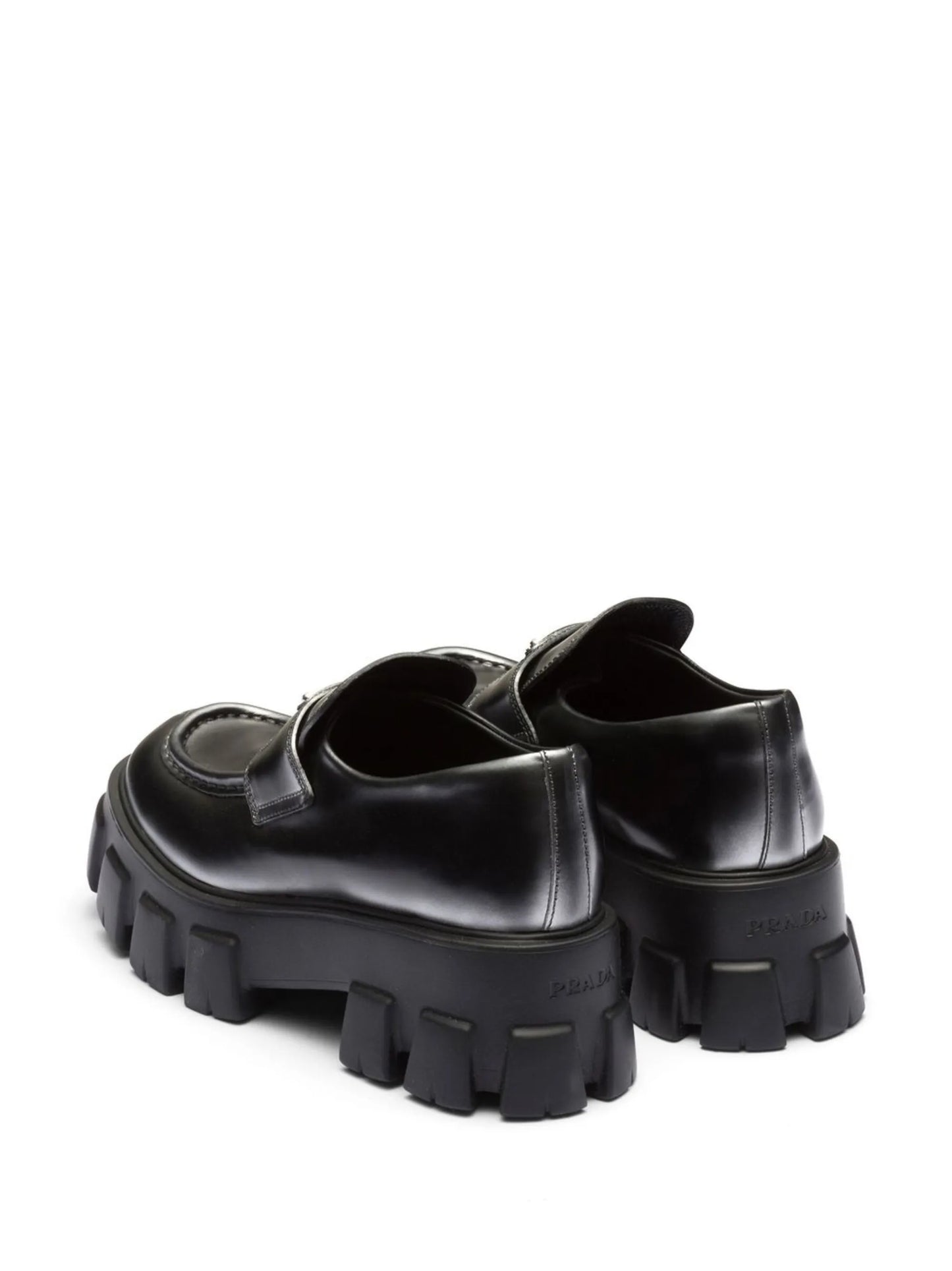 Moonlith ombré-effect leather loafers