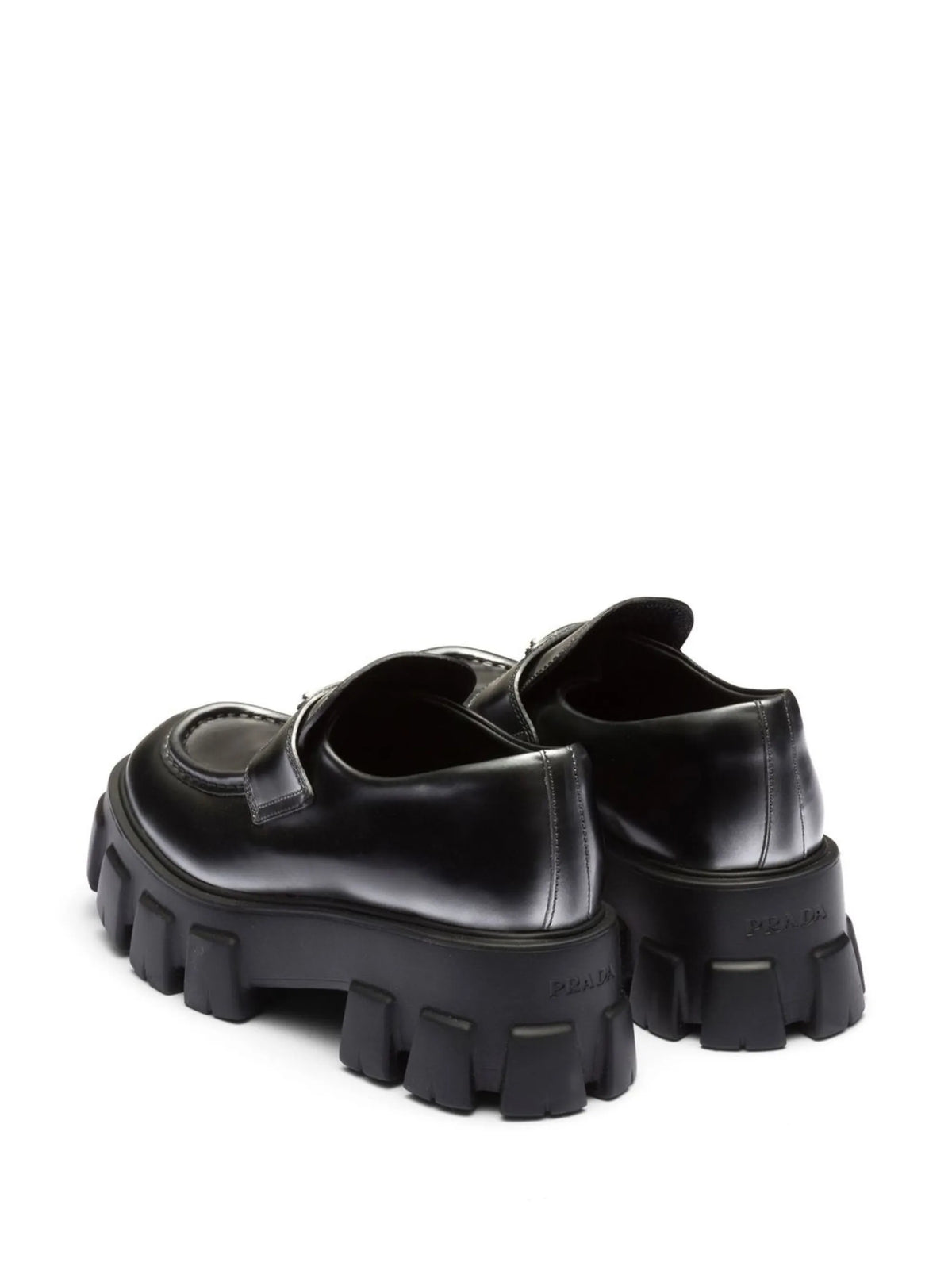 Moonlith ombré-effect leather loafers