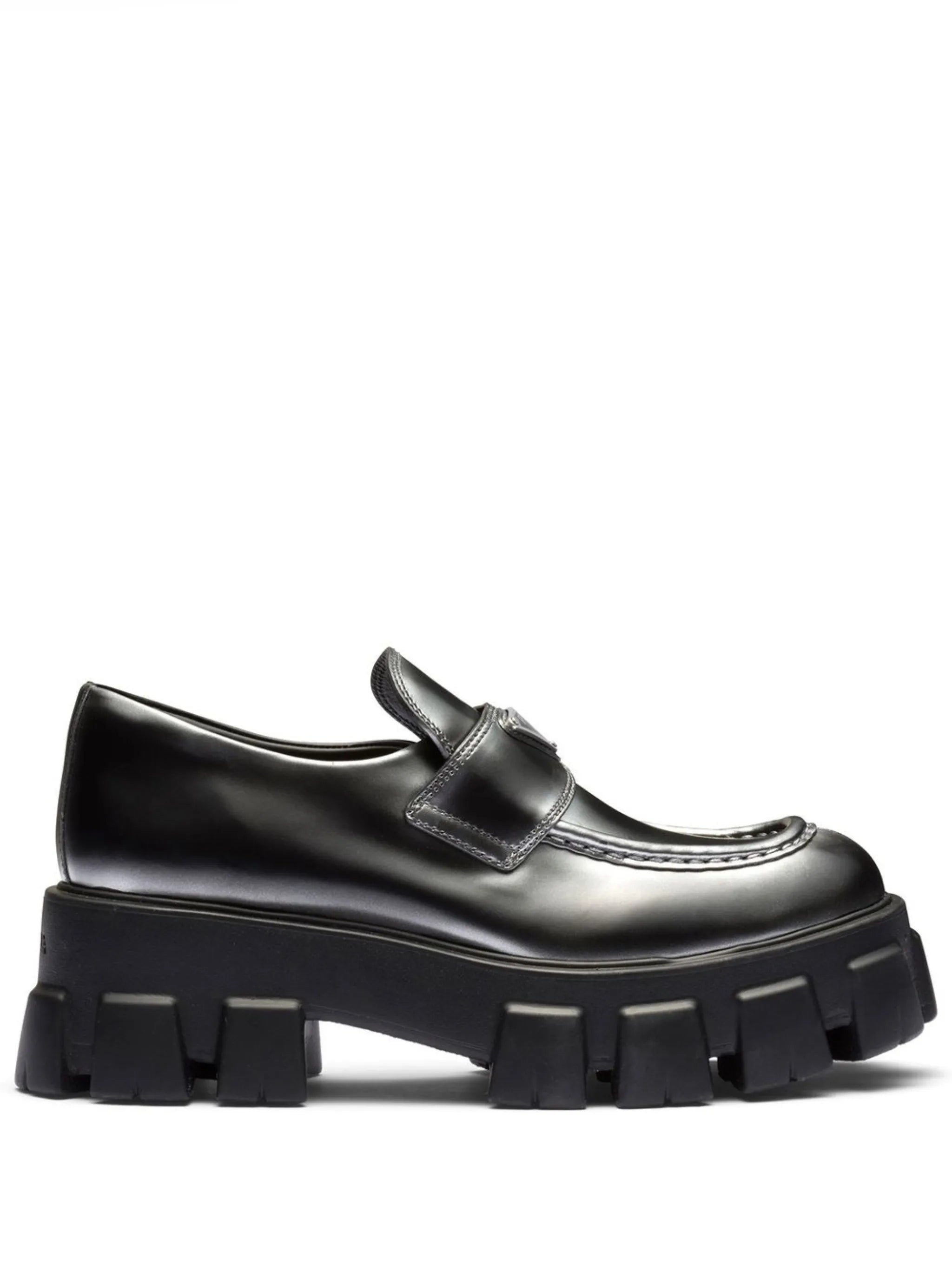 Moonlith ombré-effect leather loafers
