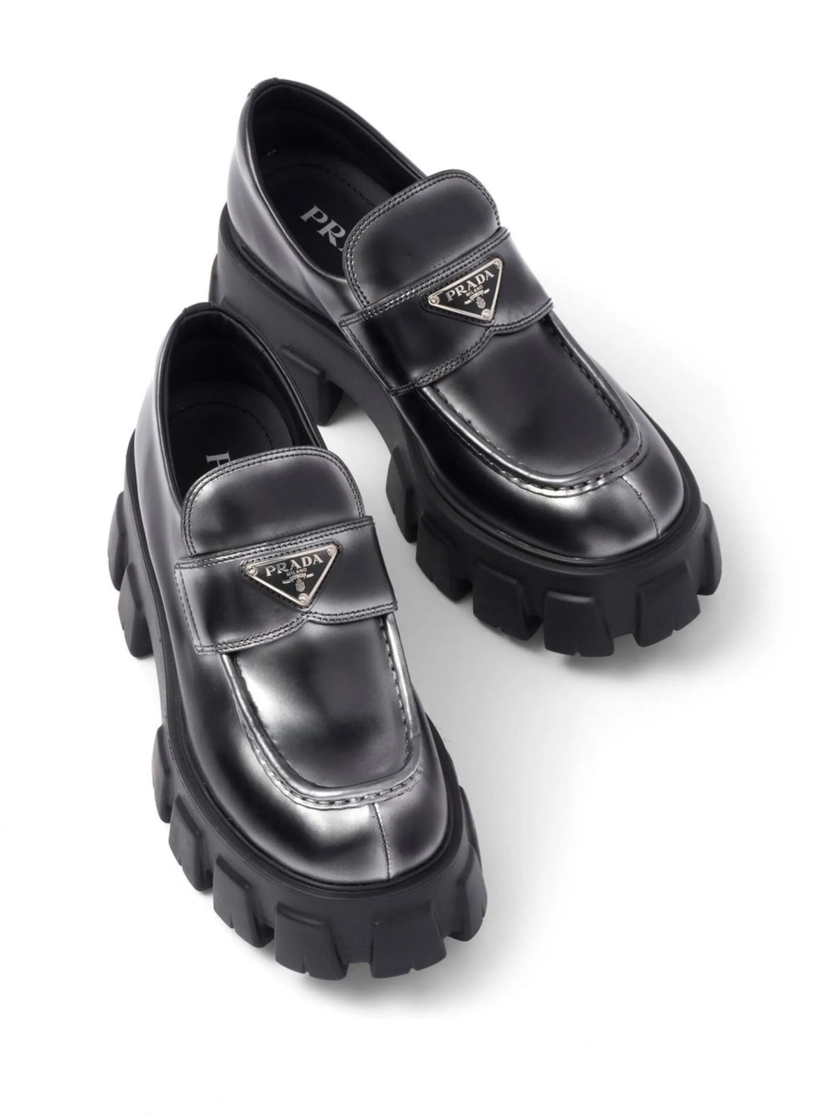 Moonlith ombré-effect leather loafers