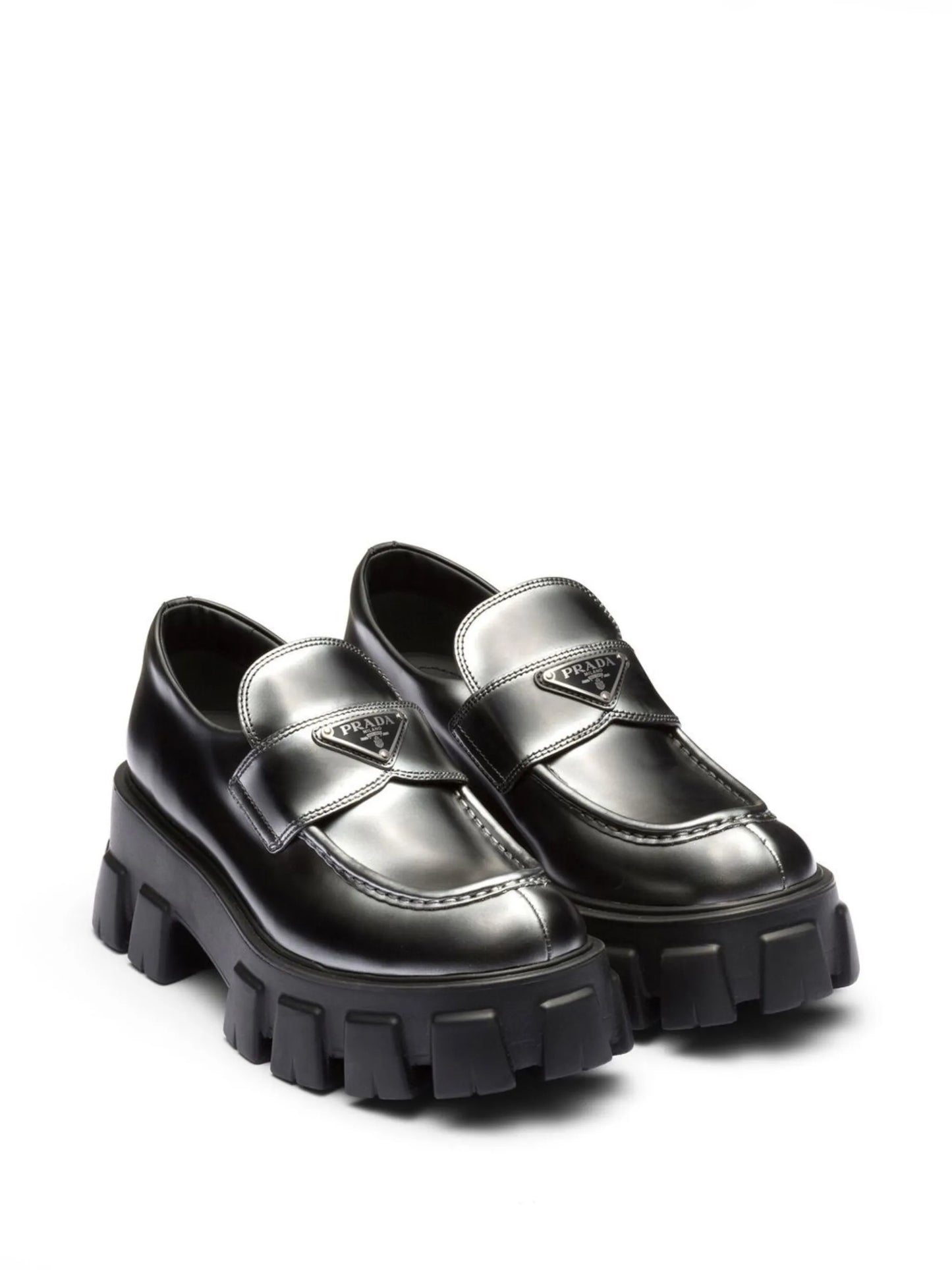 Moonlith ombré-effect leather loafers
