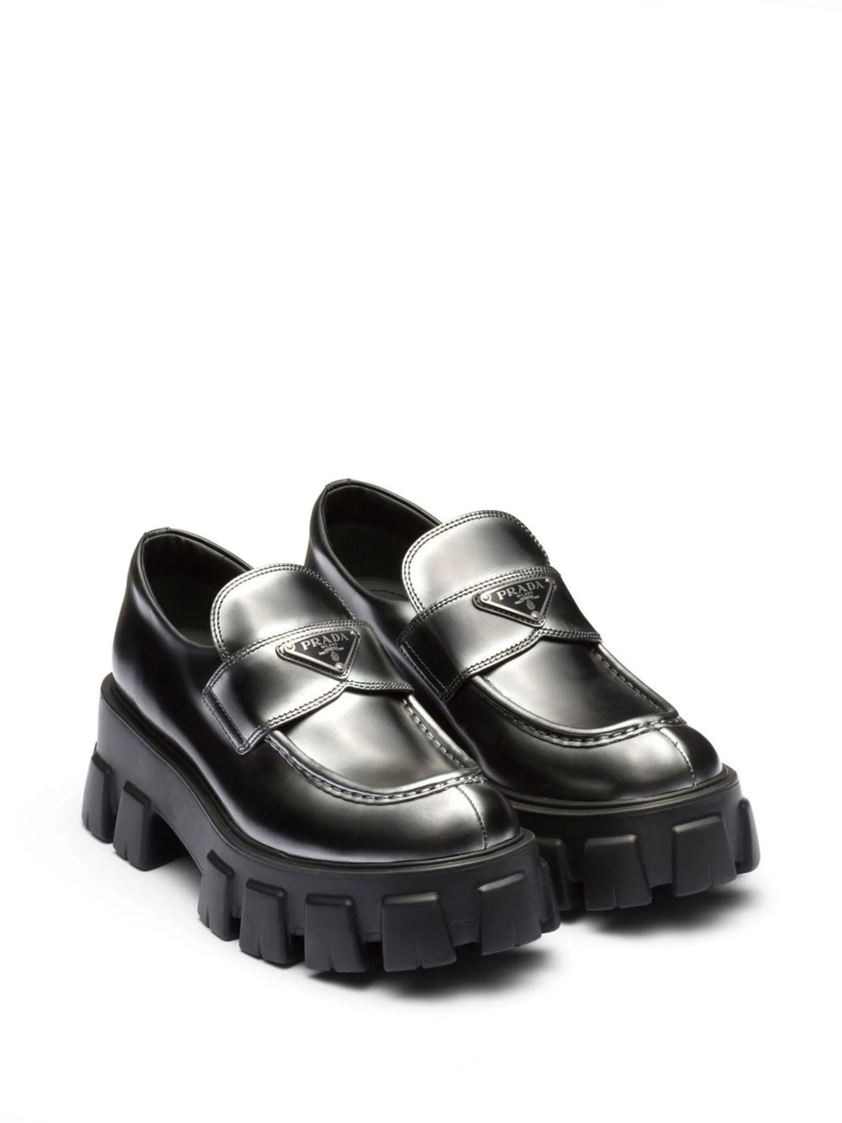 Moonlith ombré-effect leather loafers