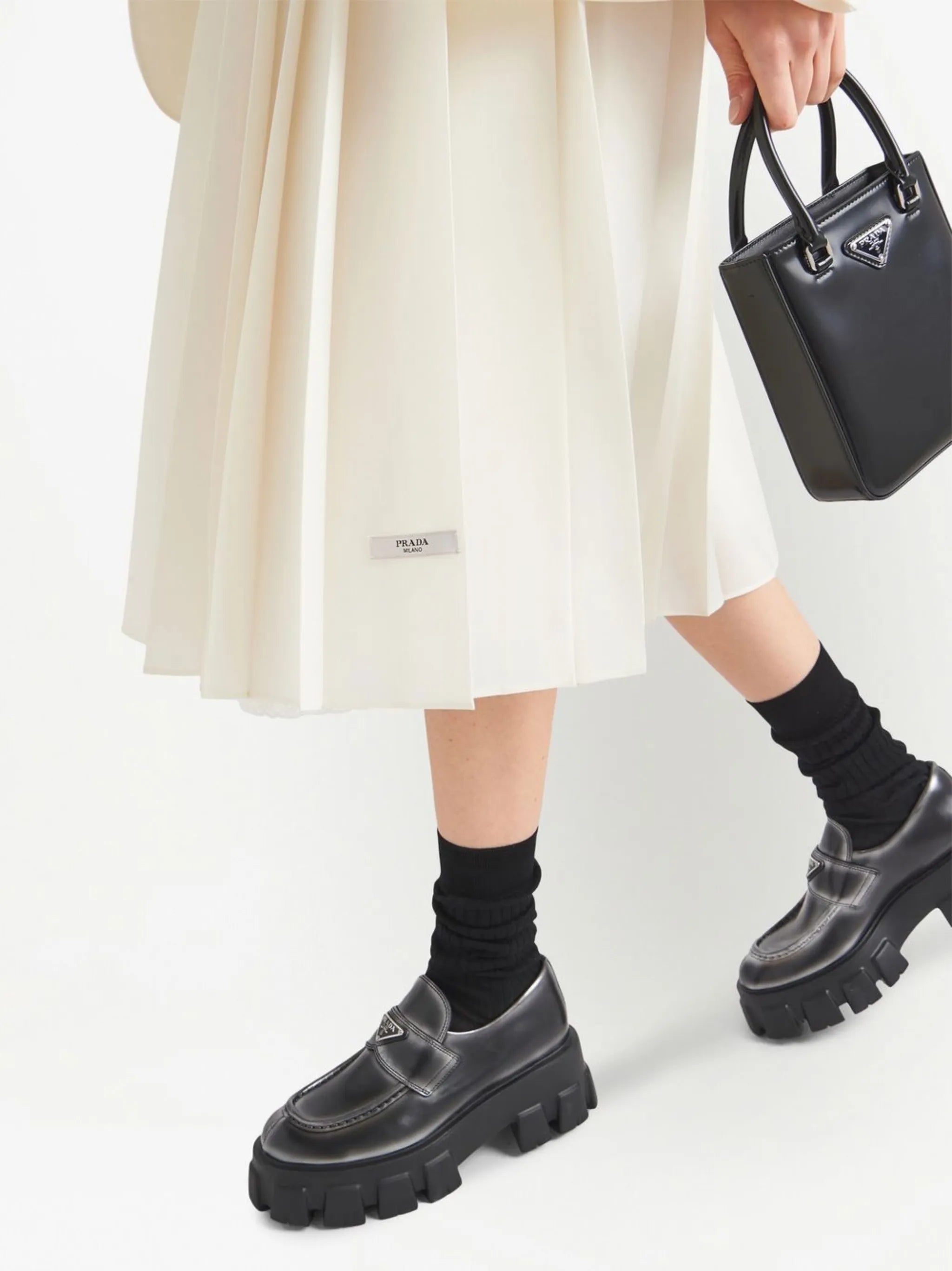 Moonlith ombré-effect leather loafers