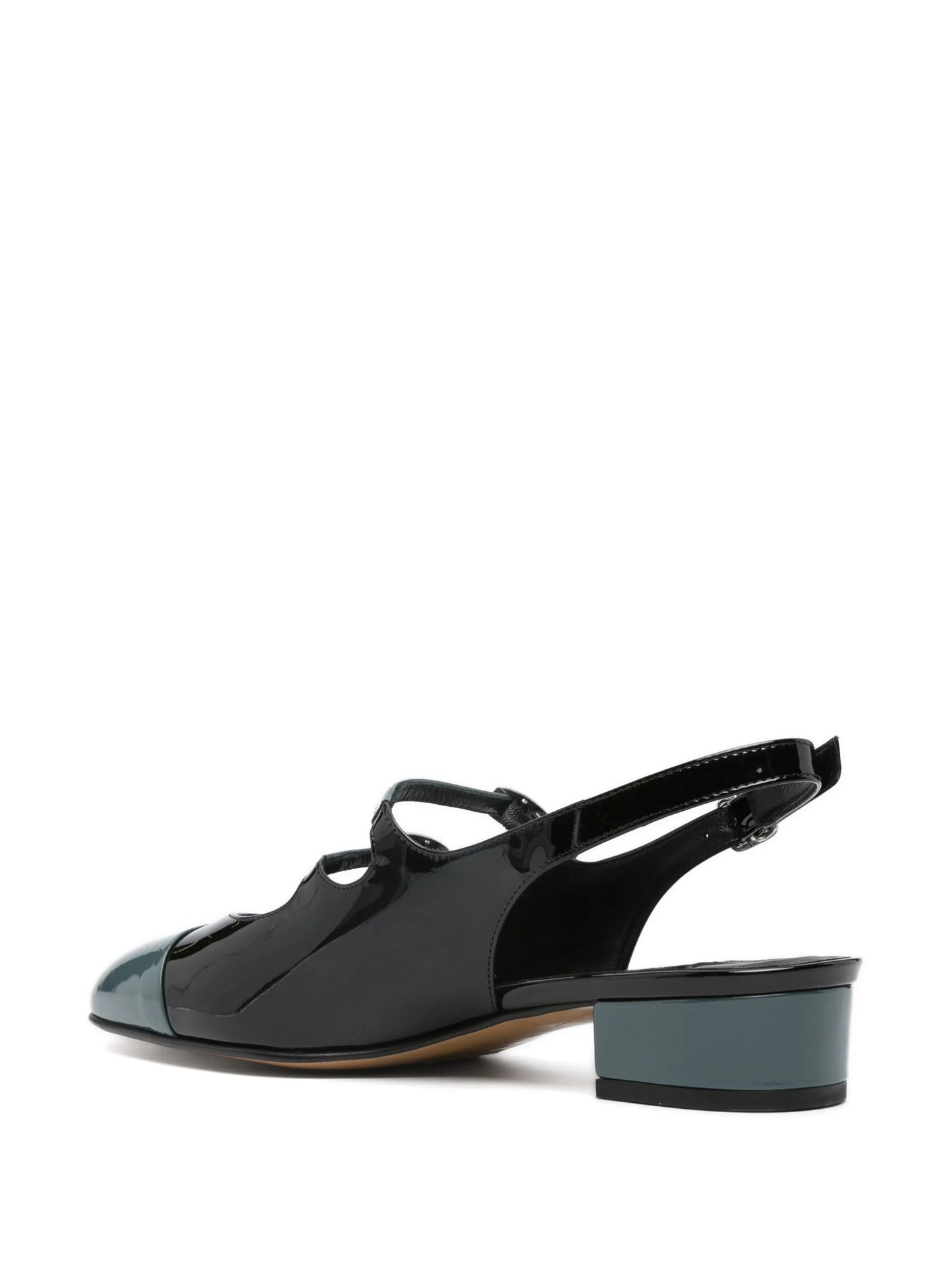 35mm double-strap leather pumps