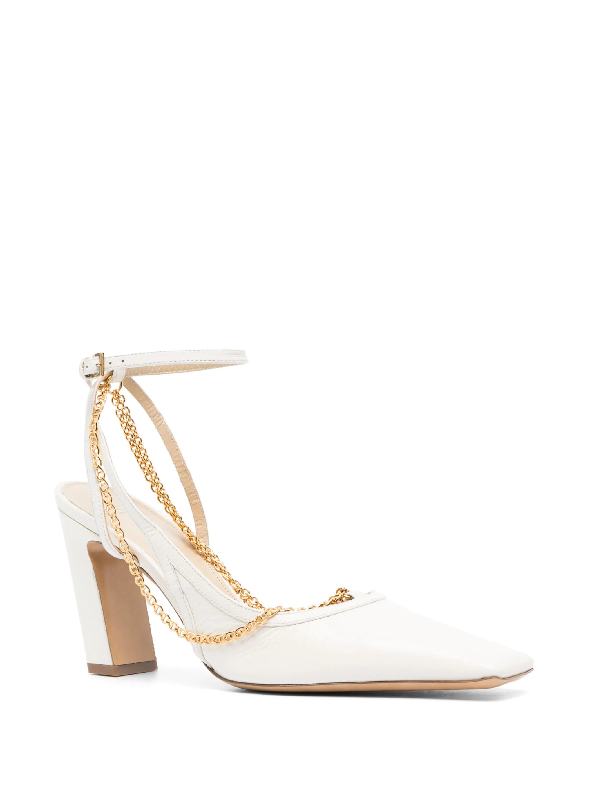 Marfa 90mm chain-detail pumps