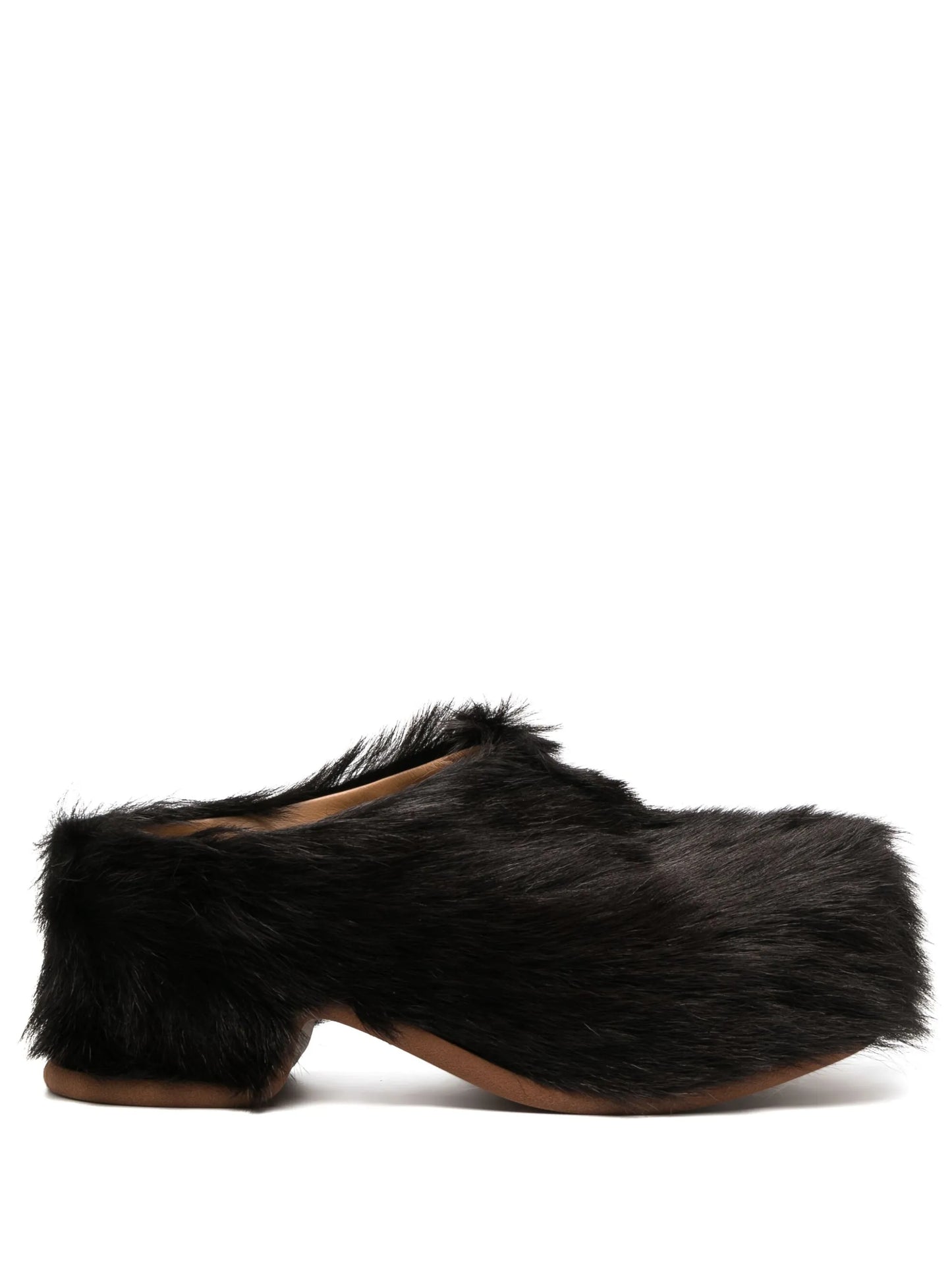 shearling 20mm block-heel clogs