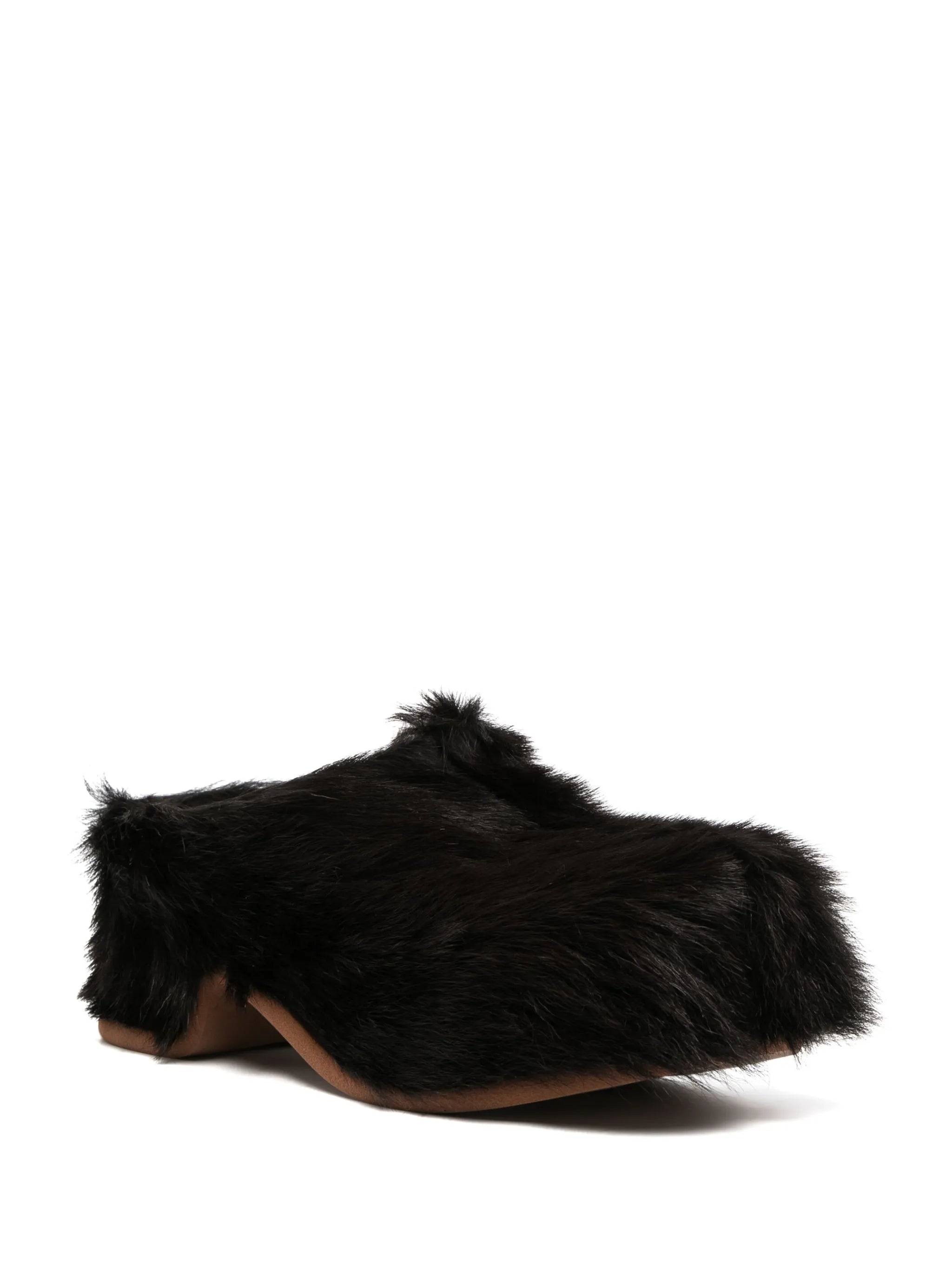 shearling 20mm block-heel clogs
