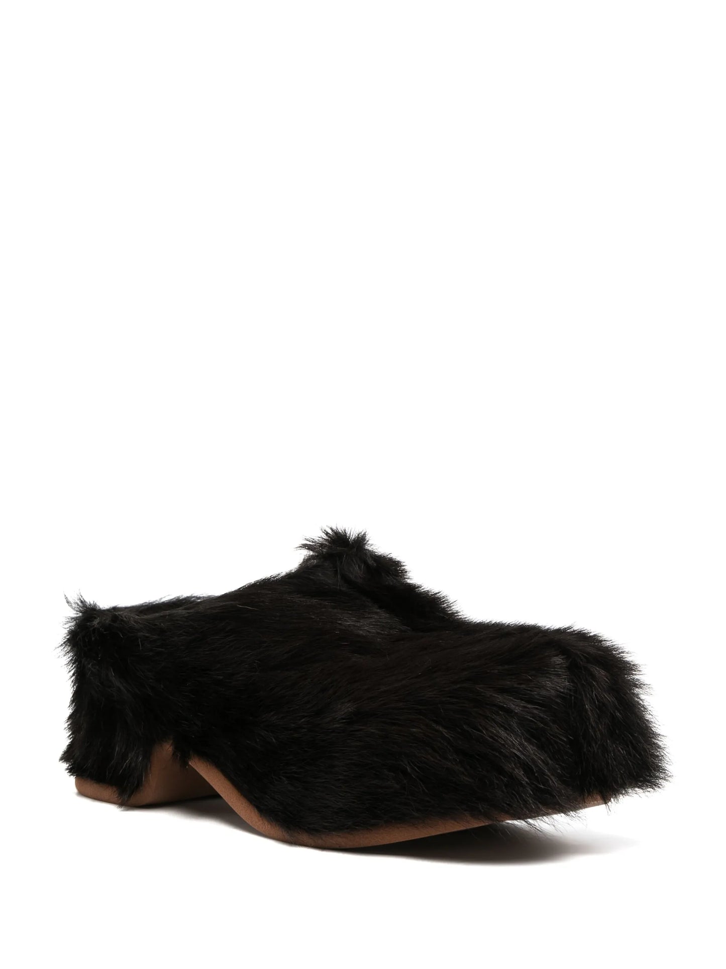 shearling 20mm block-heel clogs