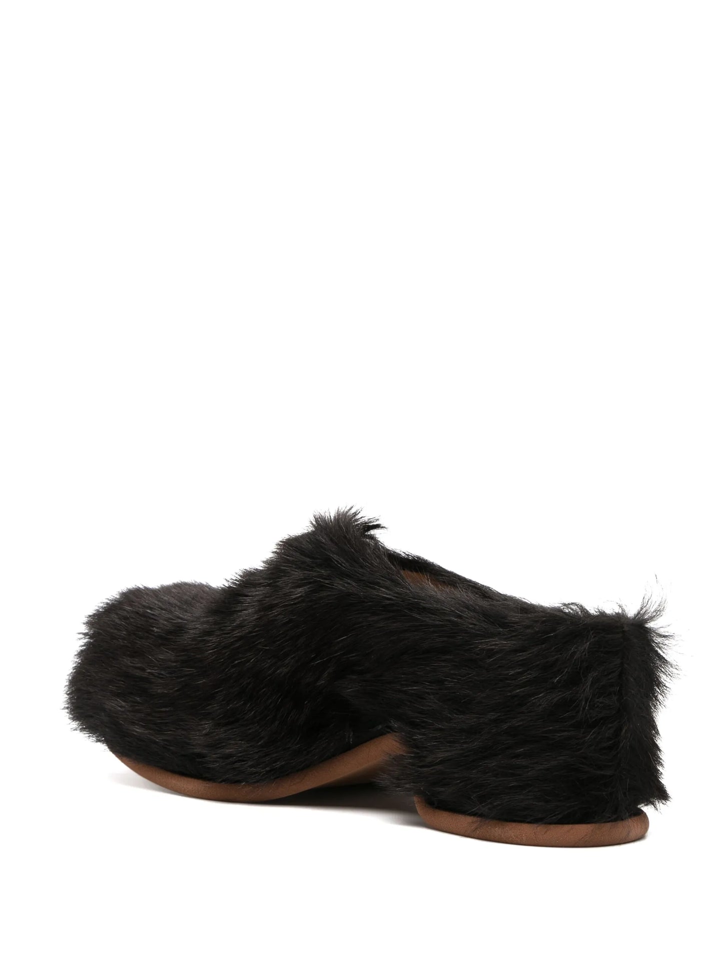 shearling 20mm block-heel clogs