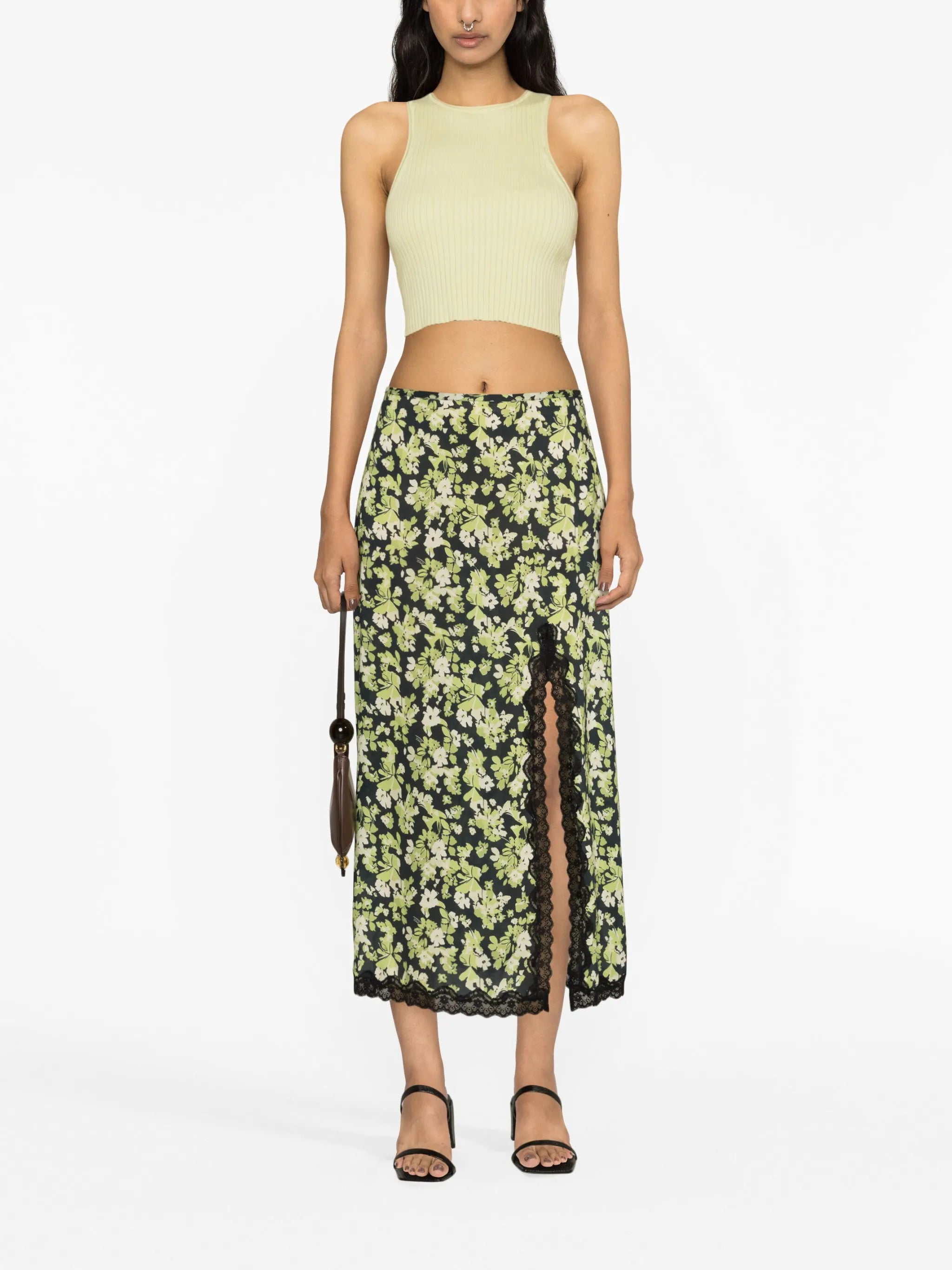 Sibilla floral-print midi skirt