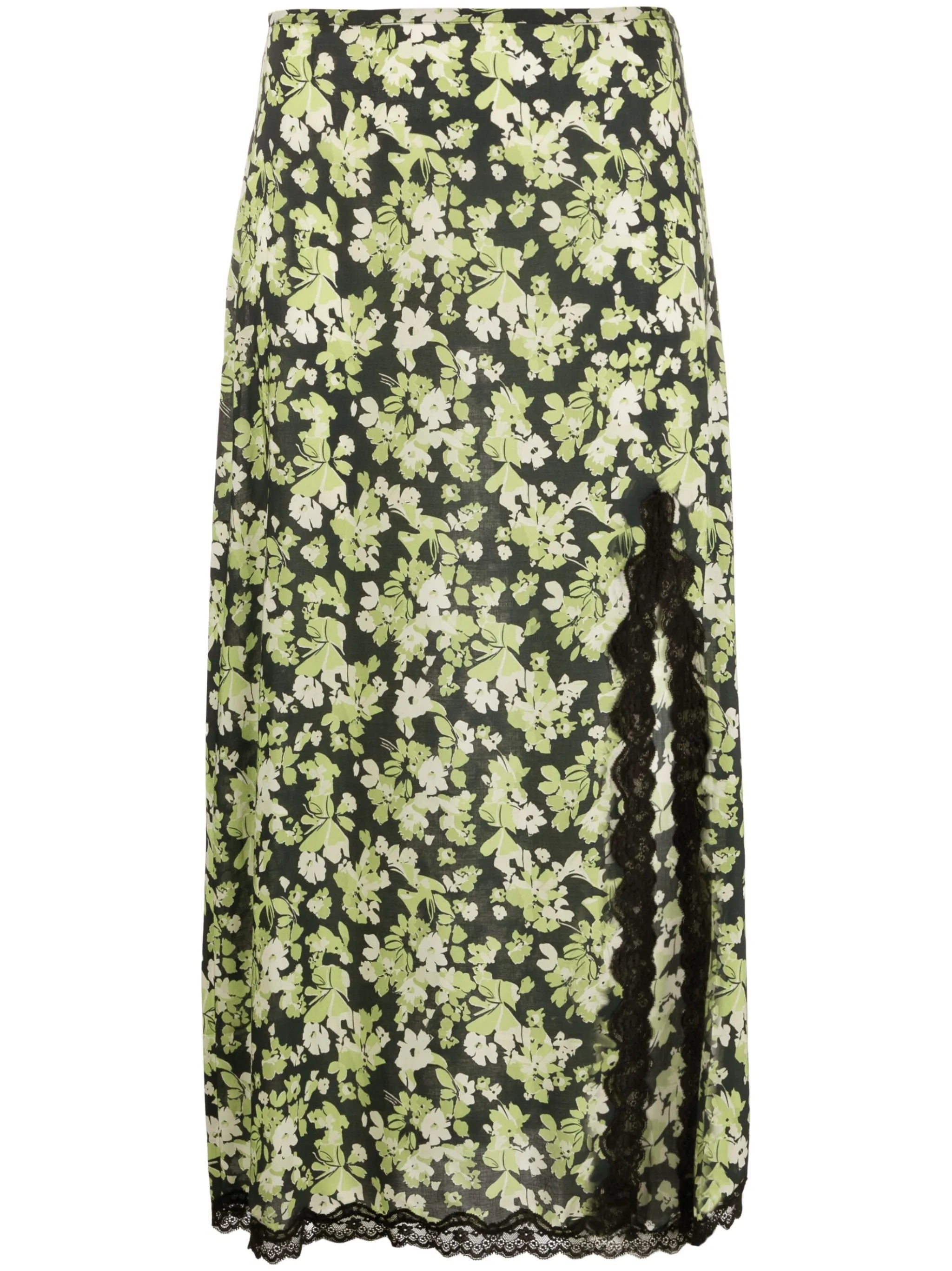 Sibilla floral-print midi skirt
