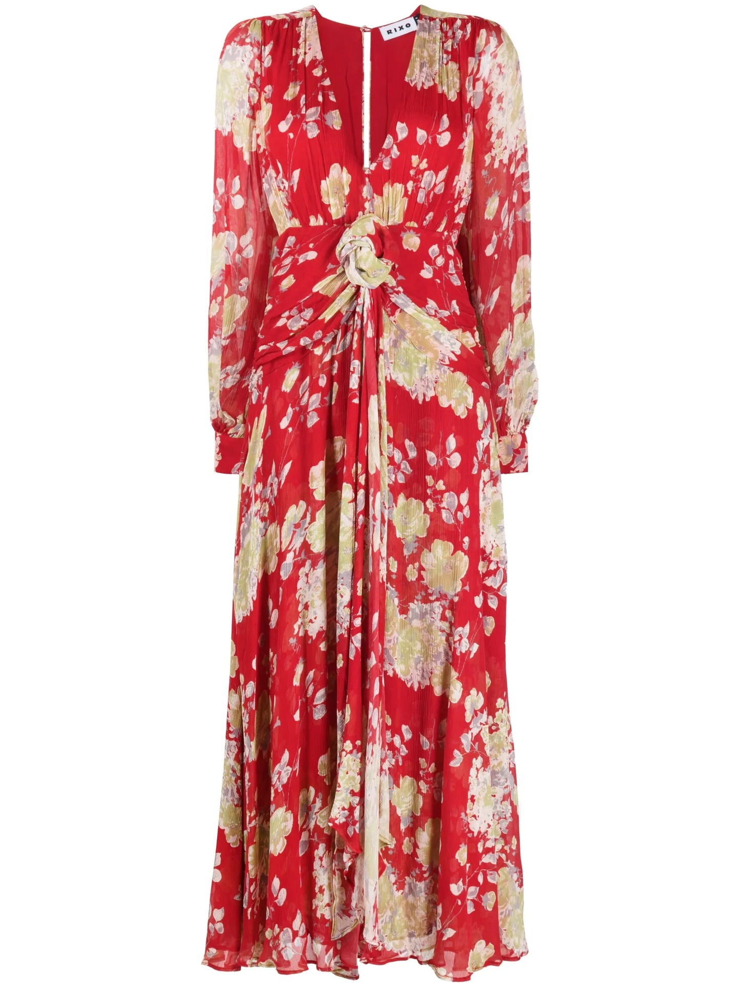 Meera floral-print chiffon dress