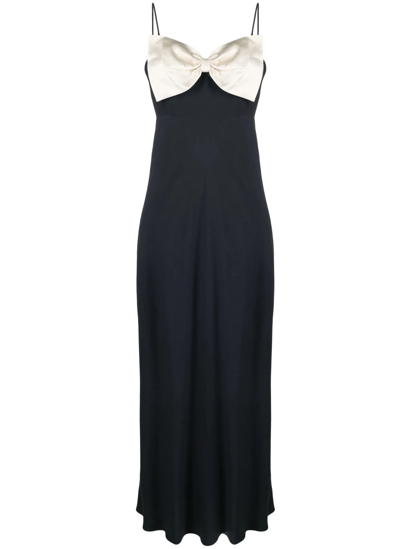 Linda bow-detail cady gown