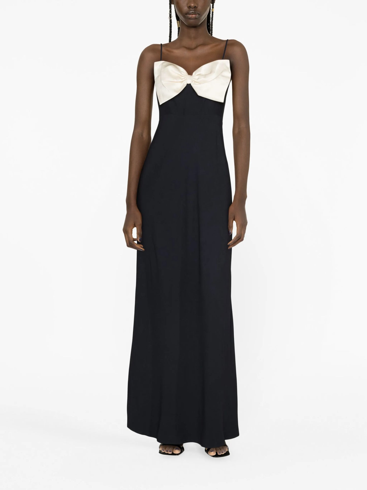 Linda bow-detail cady gown