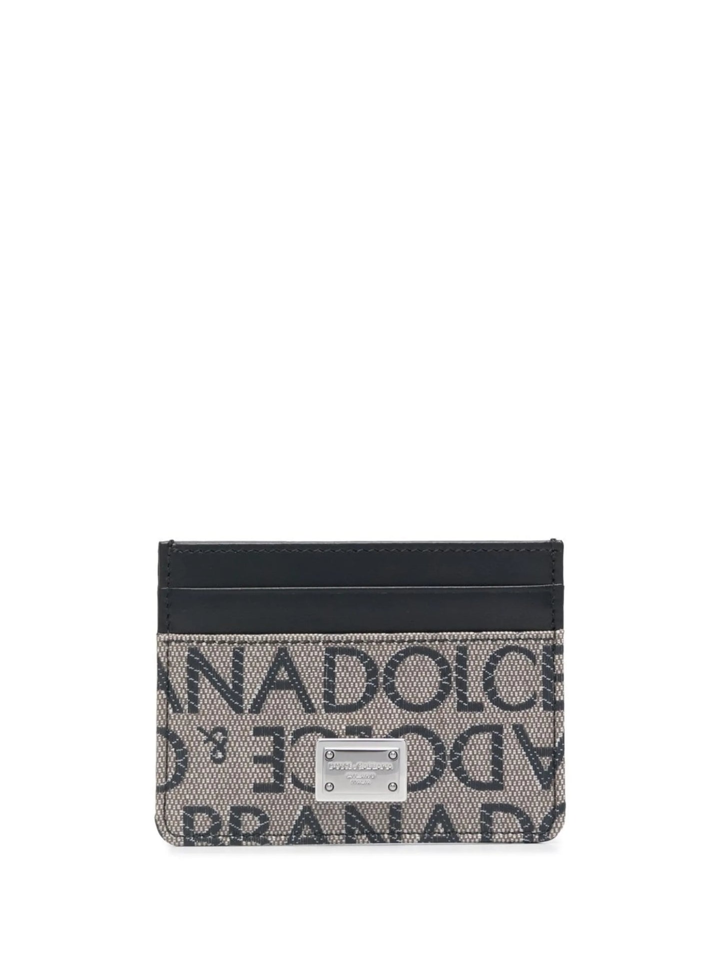 logo jacquard card holder