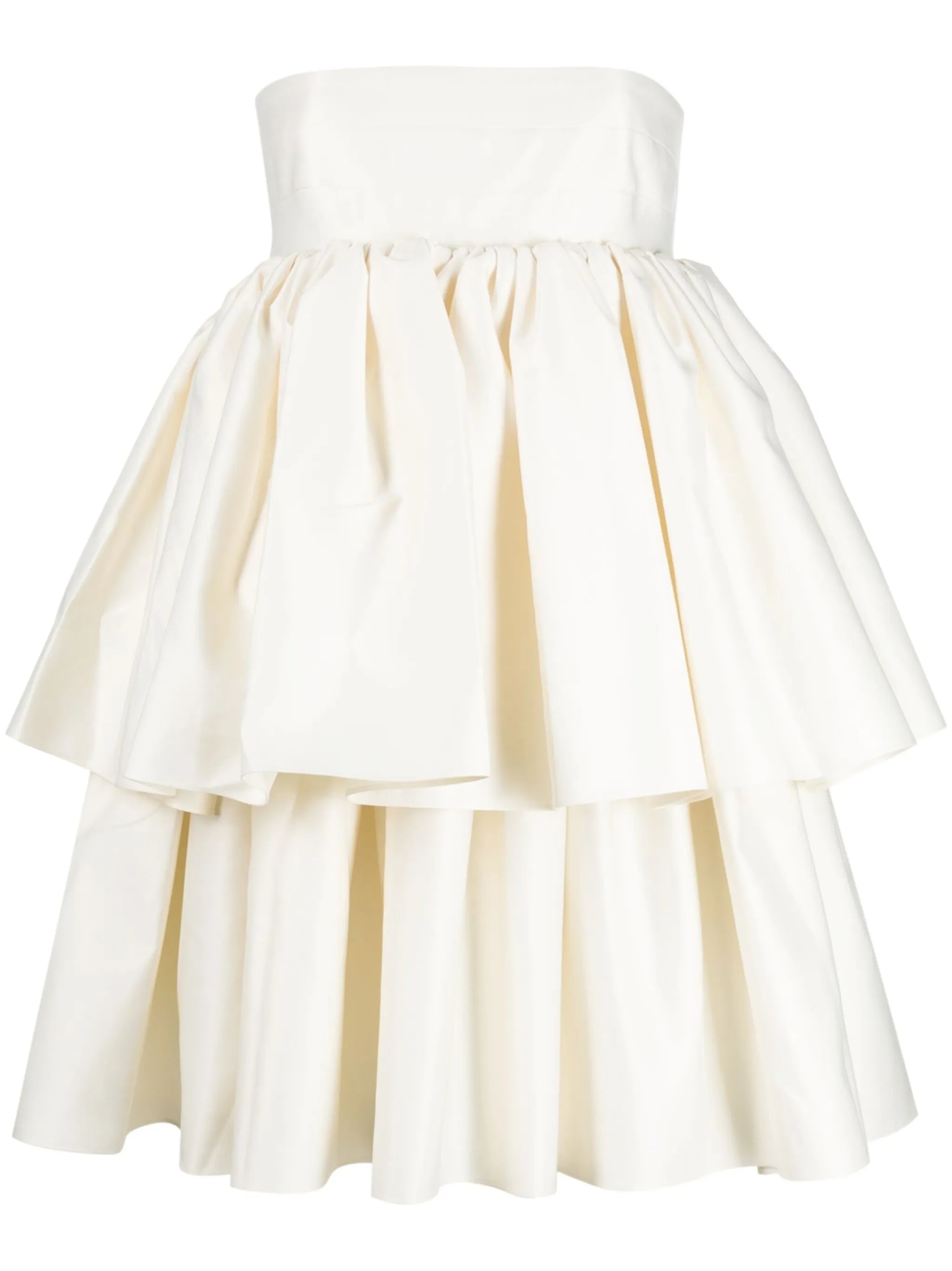 tiered strapless minidress