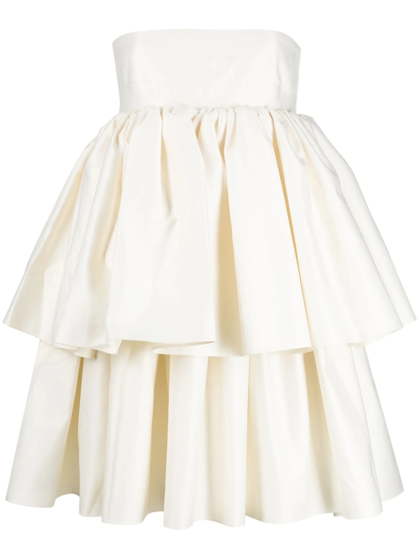tiered strapless minidress